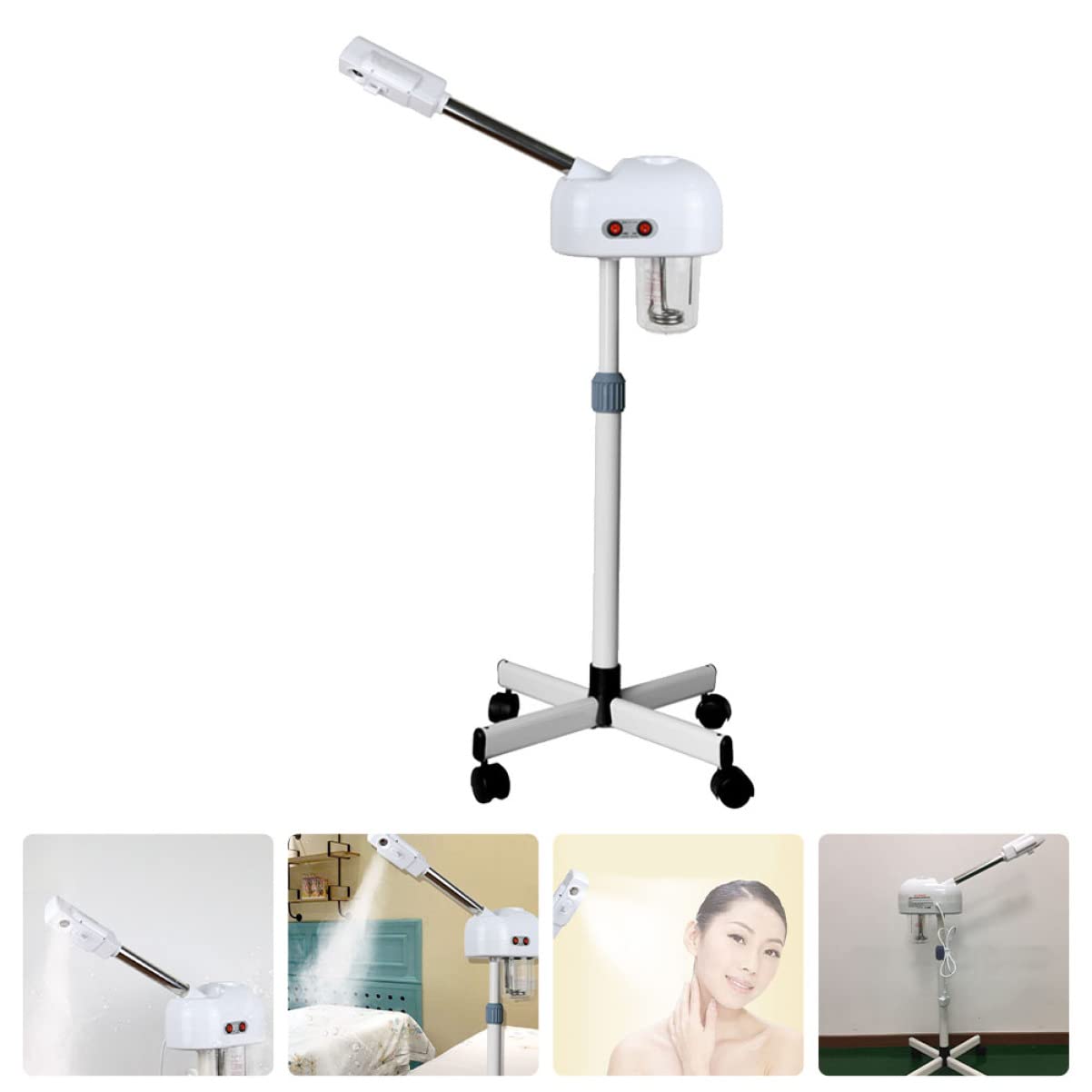 FRCOLOR Professional Facial Steamer & Humidifier - Skin Care Device for Spa, Beauty Salon & Home Use - Hydrating Water Sprayer for Facial Treatment & Relaxation