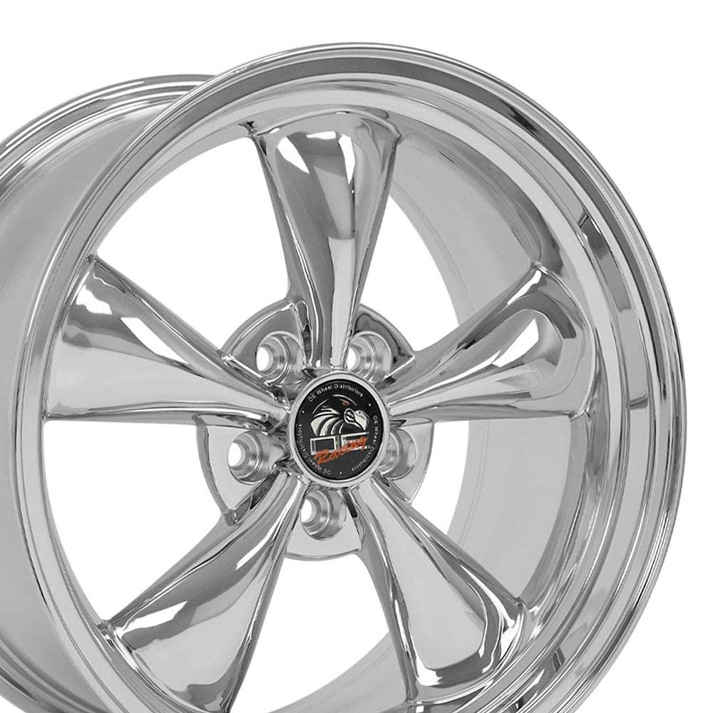 OE Wheels LLC 18 Inch Chrome Rim FR01 18x9 - Fits Ford Mustang Bullitt - High Performance Alloy Wheels for Street Racing & Custom Car Upgrades