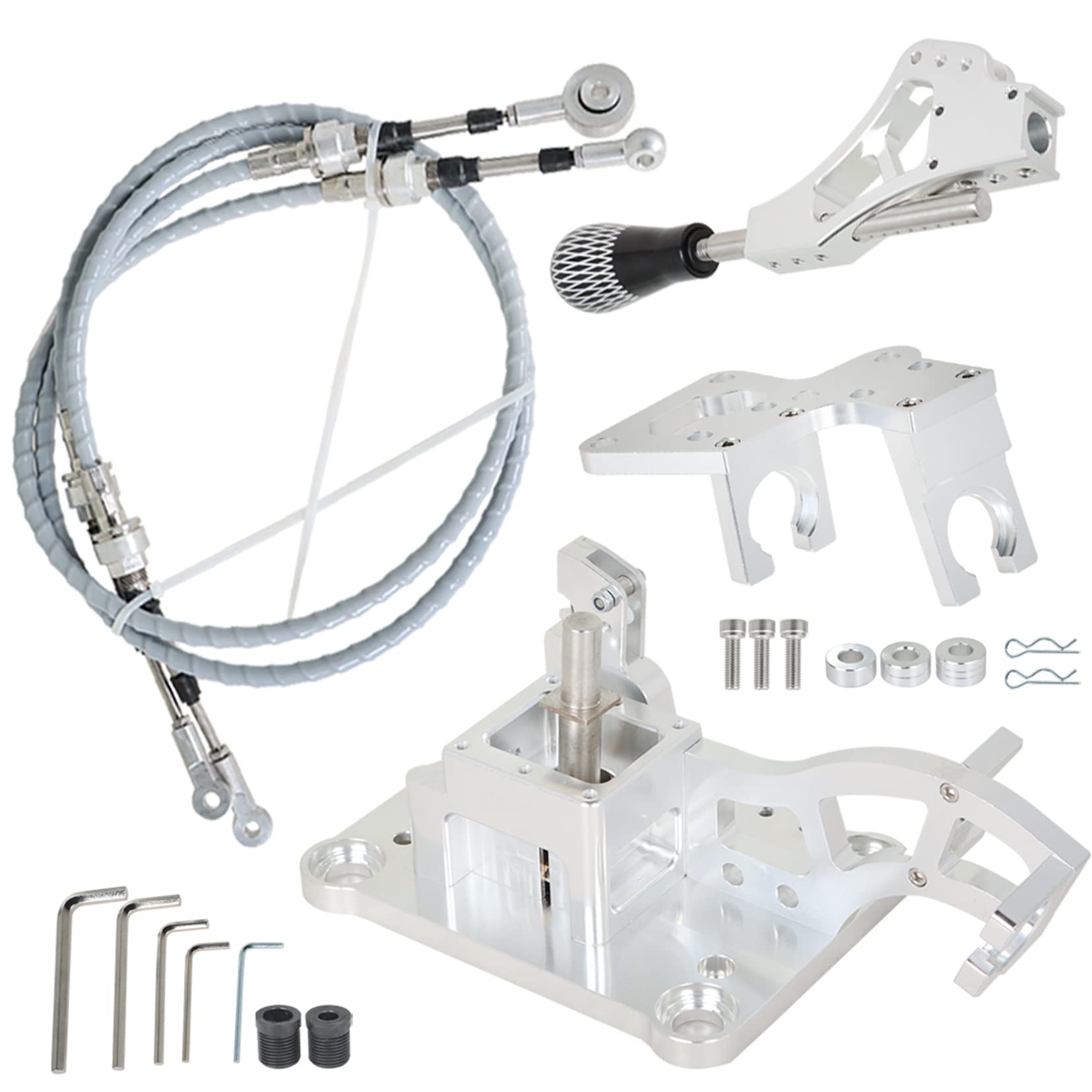 High-Quality RSX Shifter Cables Assembly & Transmission Bracket Replacement for K20 K24 RSX K-Swap - Compatible with Honda Civic EG EK EF K-Series - Perfect for Performance Upgrades & Transmission Repairs