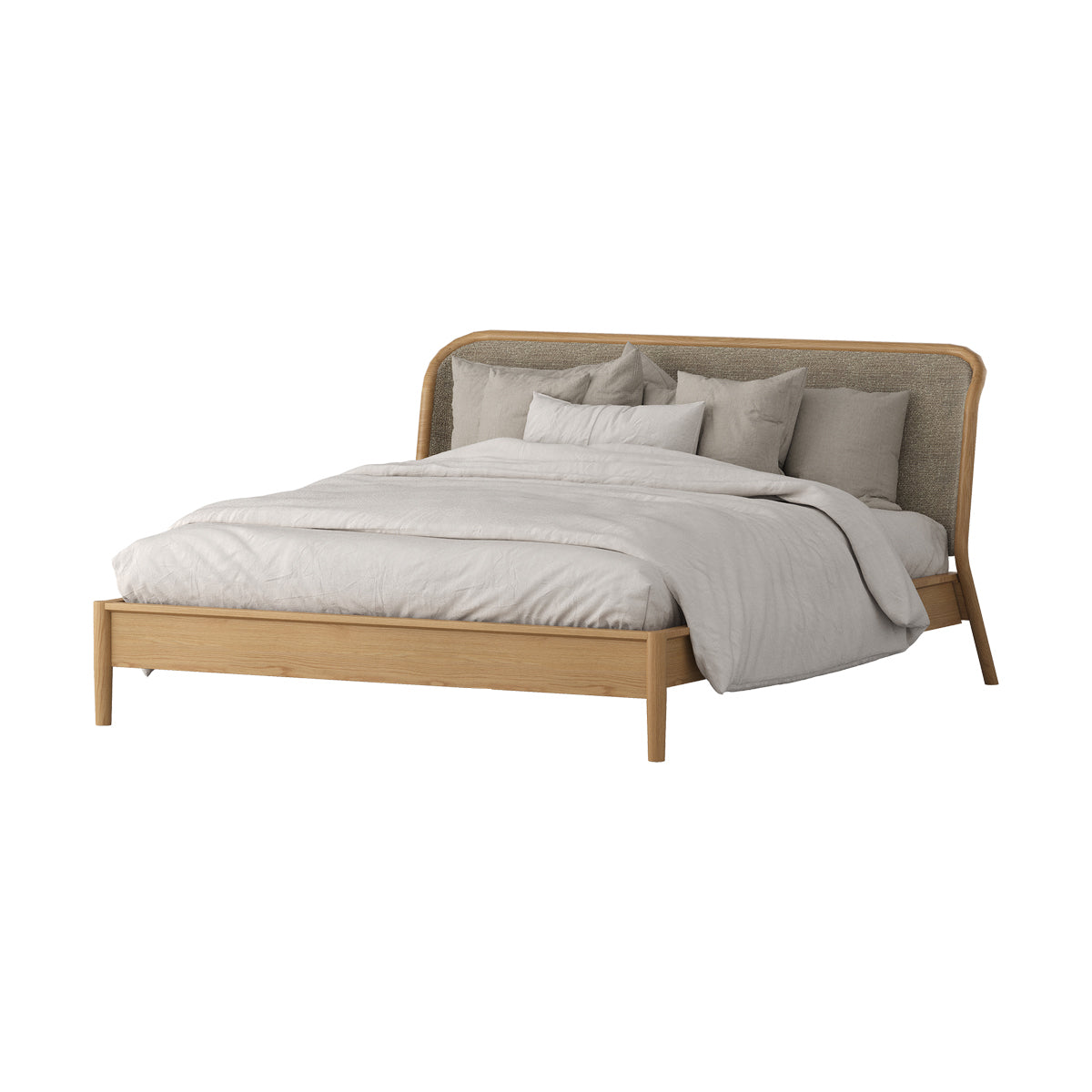 Sol Studio Brooks Bed - Modern Platform Bed Frame with Wooden Slats & Sturdy Design for Bedroom, Guest Room, or Dorm - Easy Assembly & Space-Saving Storage Solution