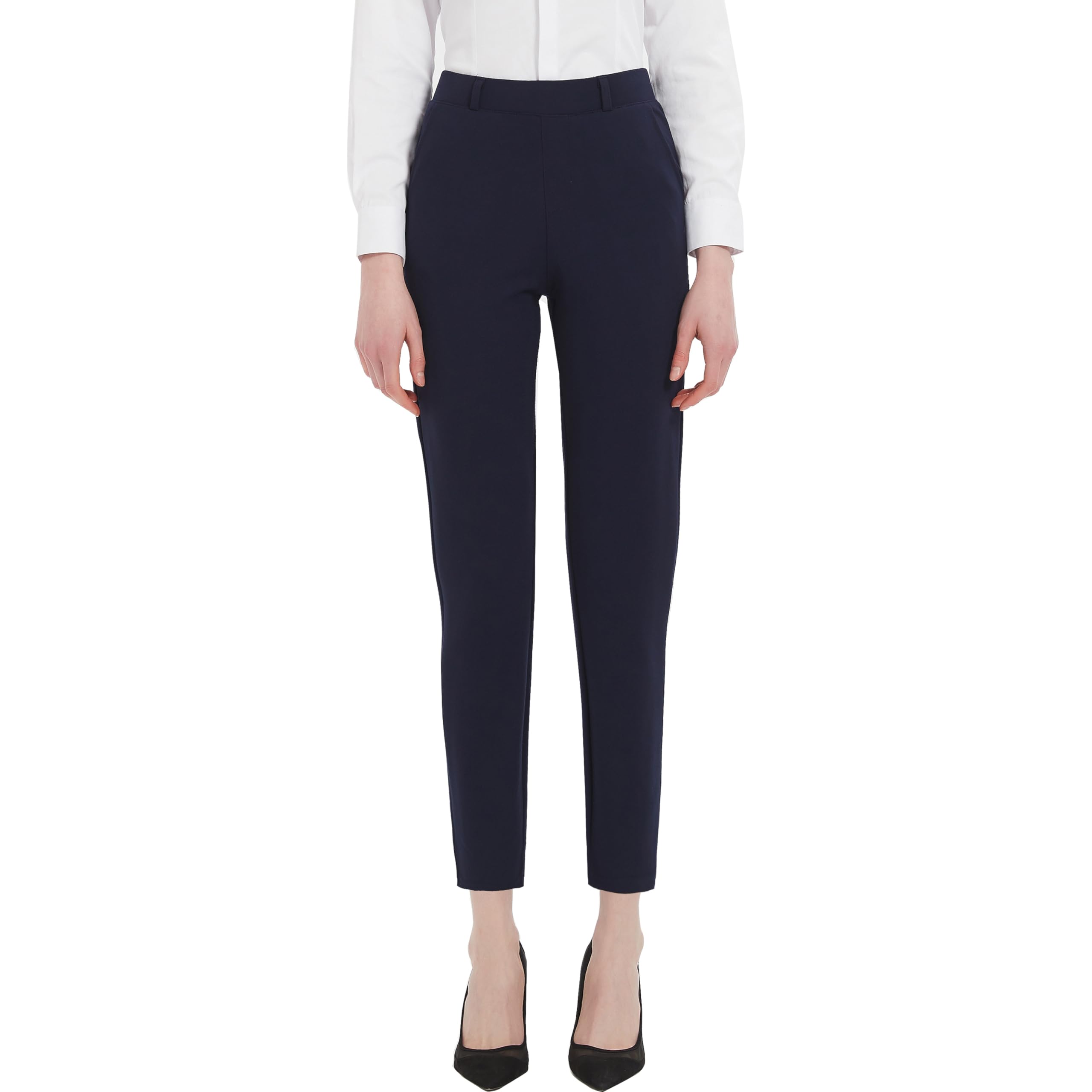 MGWDT Women's Stretchy Blazer Pants - Professional Pull-On Work Pants for Business & Office Wear | Comfortable Dress Pants for Women | Perfect for Business Meetings, Office Work & Formal Occasions