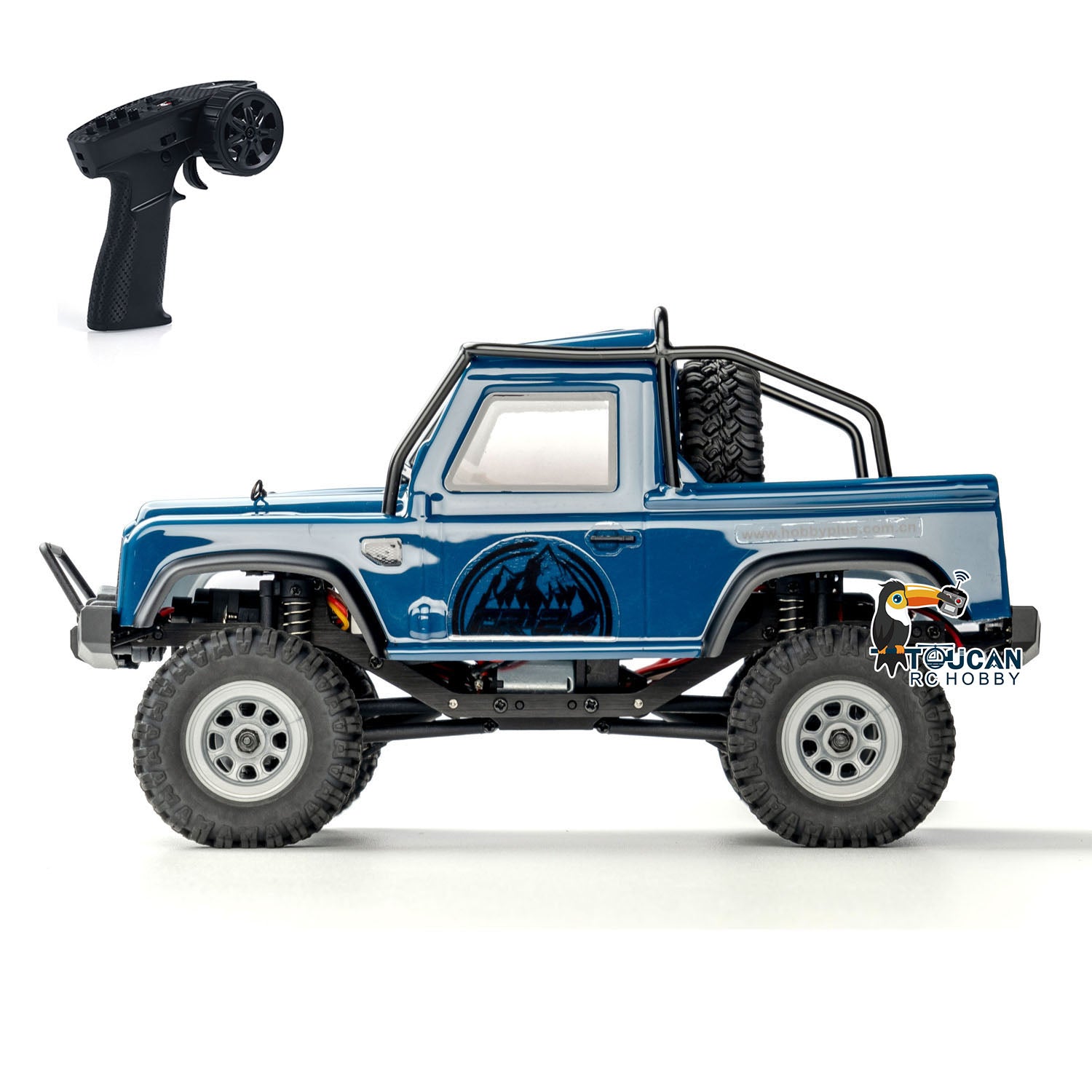 1:24 Scale 4x4 RC Off-Road Truck - 4WD Remote Control Crawler Car with DIY Simulation Model, ESC Servo & LED Light System - Perfect for Indoor/Outdoor Rock Crawling & Off-Road Adventure Play