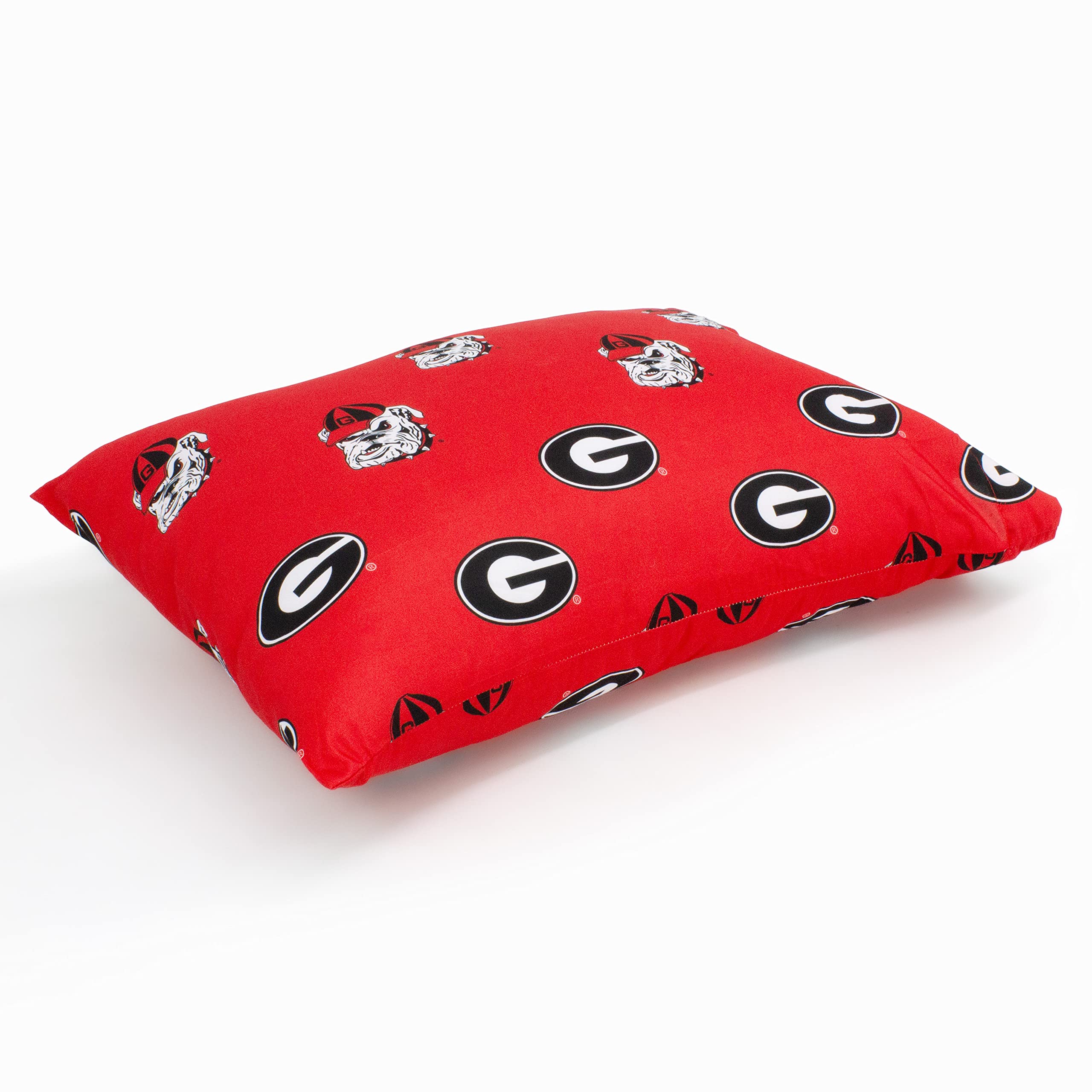 Georgia Bulldogs Red Standard Pillow Case - Officially Licensed NCAA College Team Decor for Bedroom, Dorm, Game Day & Fan Gifts