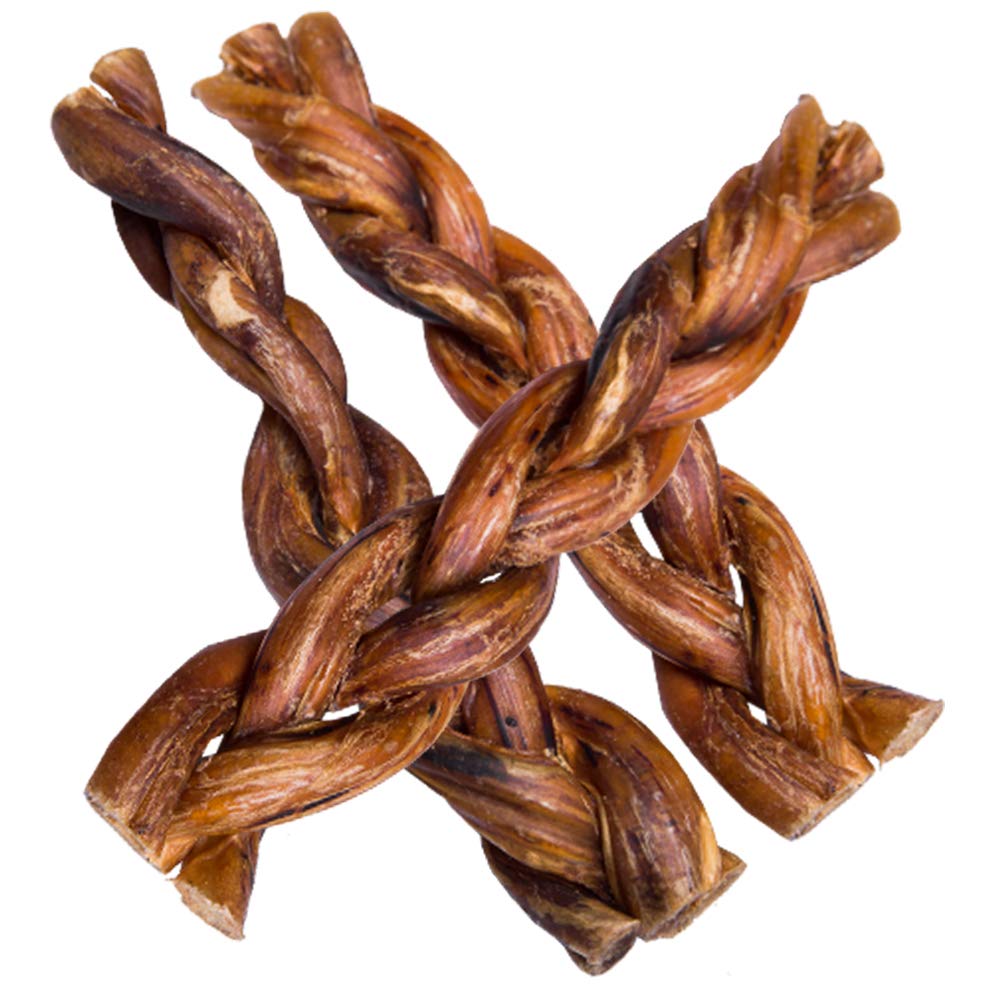 Premium Braided Bully Sticks for Dogs - 6 Inch All-Natural Beef Pizzle Chews (20 Pack) | Long-Lasting, Grain-Free, Digestible Rawhide Alternative | Perfect for Aggressive Chewers & Dental Health
