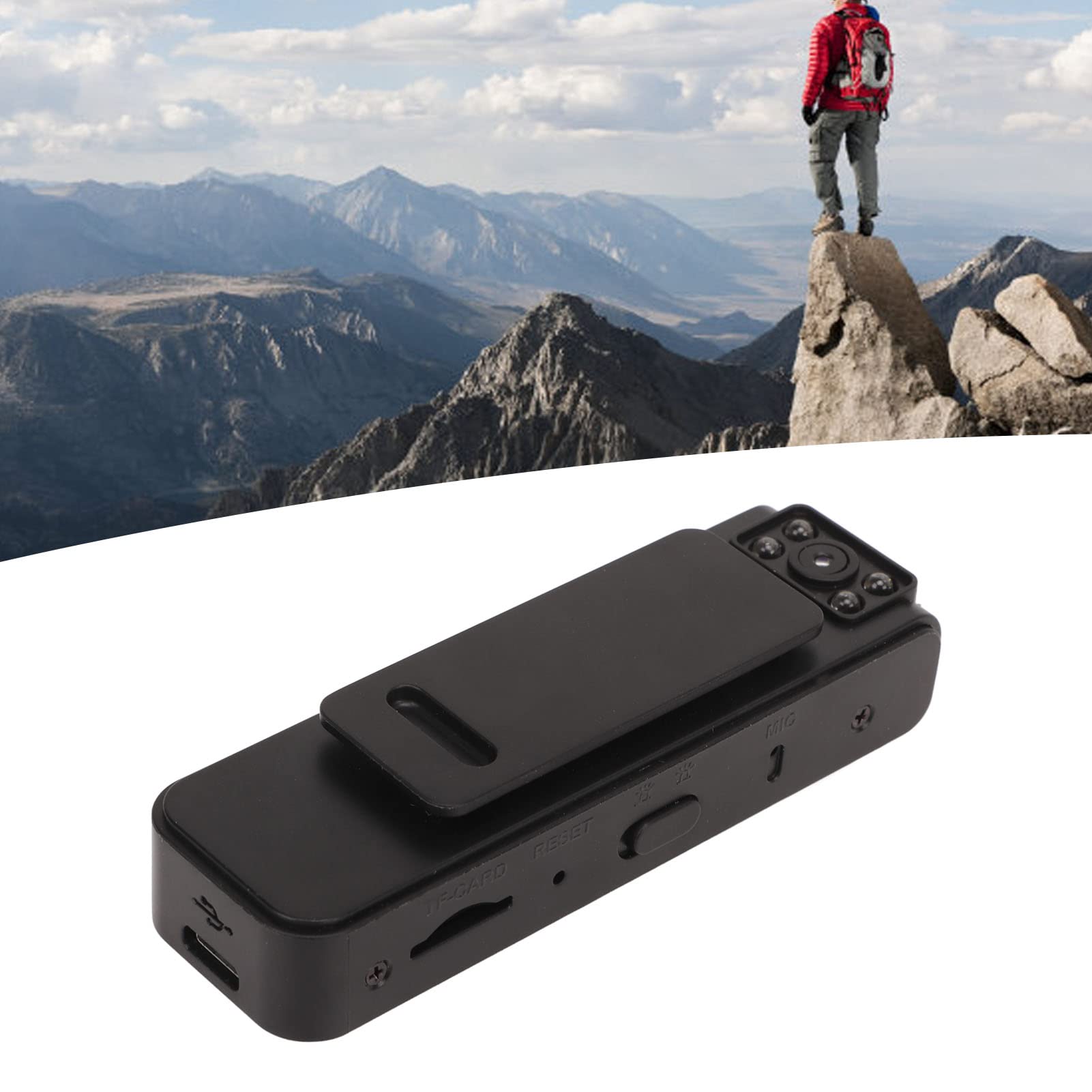 Police Body Camera 1080P HD - Mini Wearable Body Worn Camera with Clip Mount, Waterproof Video Recorder with 90° Rotation, 128GB Expandable Memory for Law Enforcement & Security - Ideal for Patrol Officers, Security Guards, and Event Surveillance