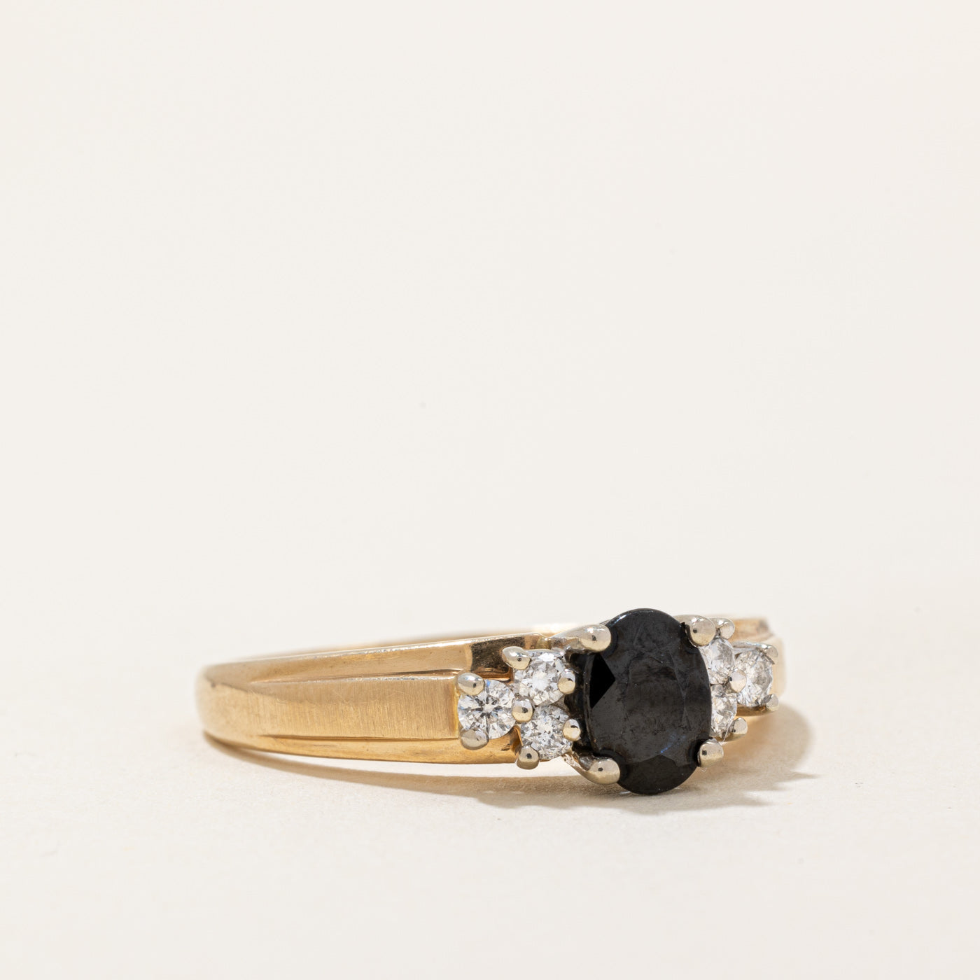 1.00ctw Sapphire & Diamond Ring - 0.17ctw Genuine Gemstone Engagement Ring - Size 10.25 - Perfect for Proposals, Anniversaries & Special Occasions