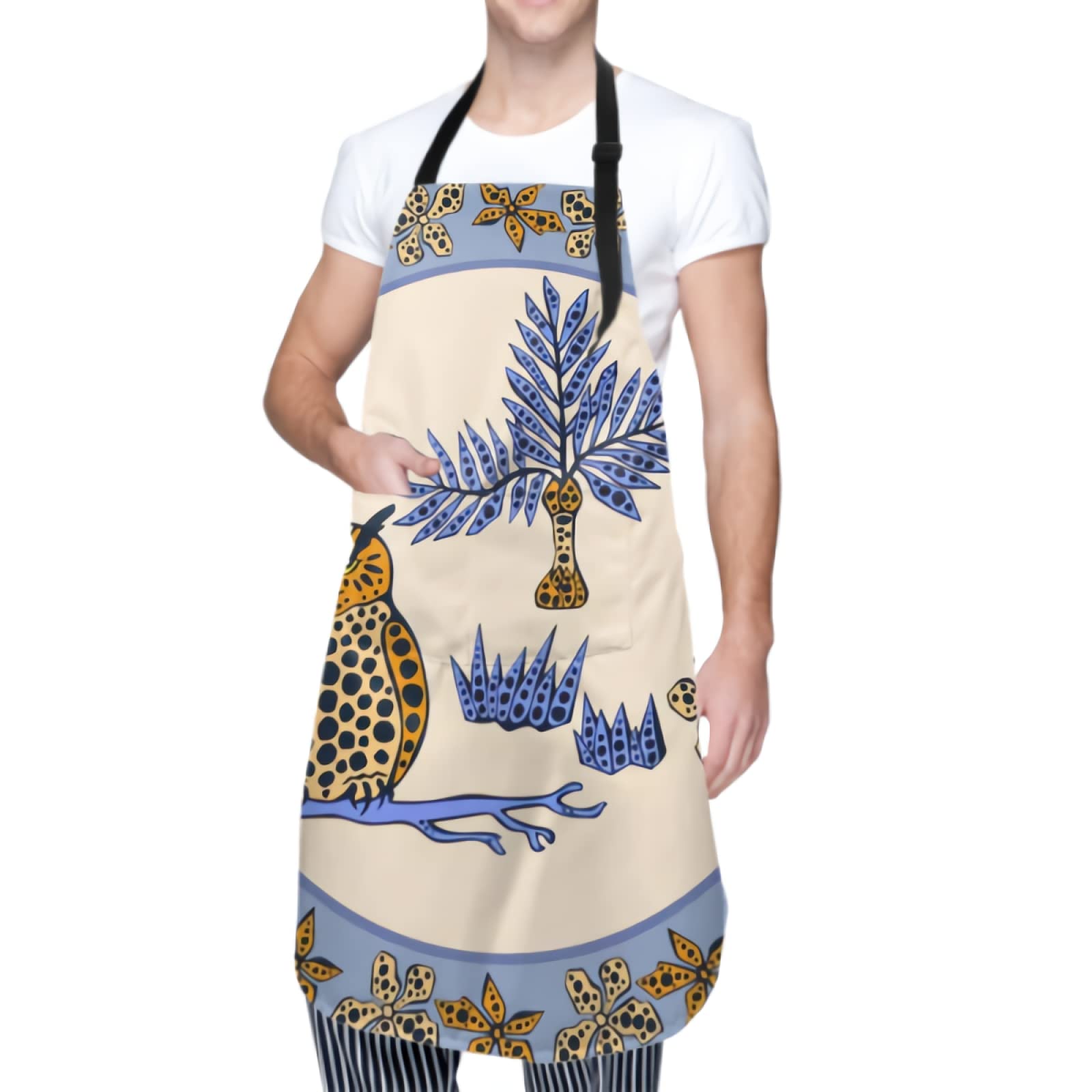 Adjustable Neck Unisex Kitchen Bib for Cooking, Baking & Gardening - Adult Size, Perfect for Messy Meals & Outdoor Activities