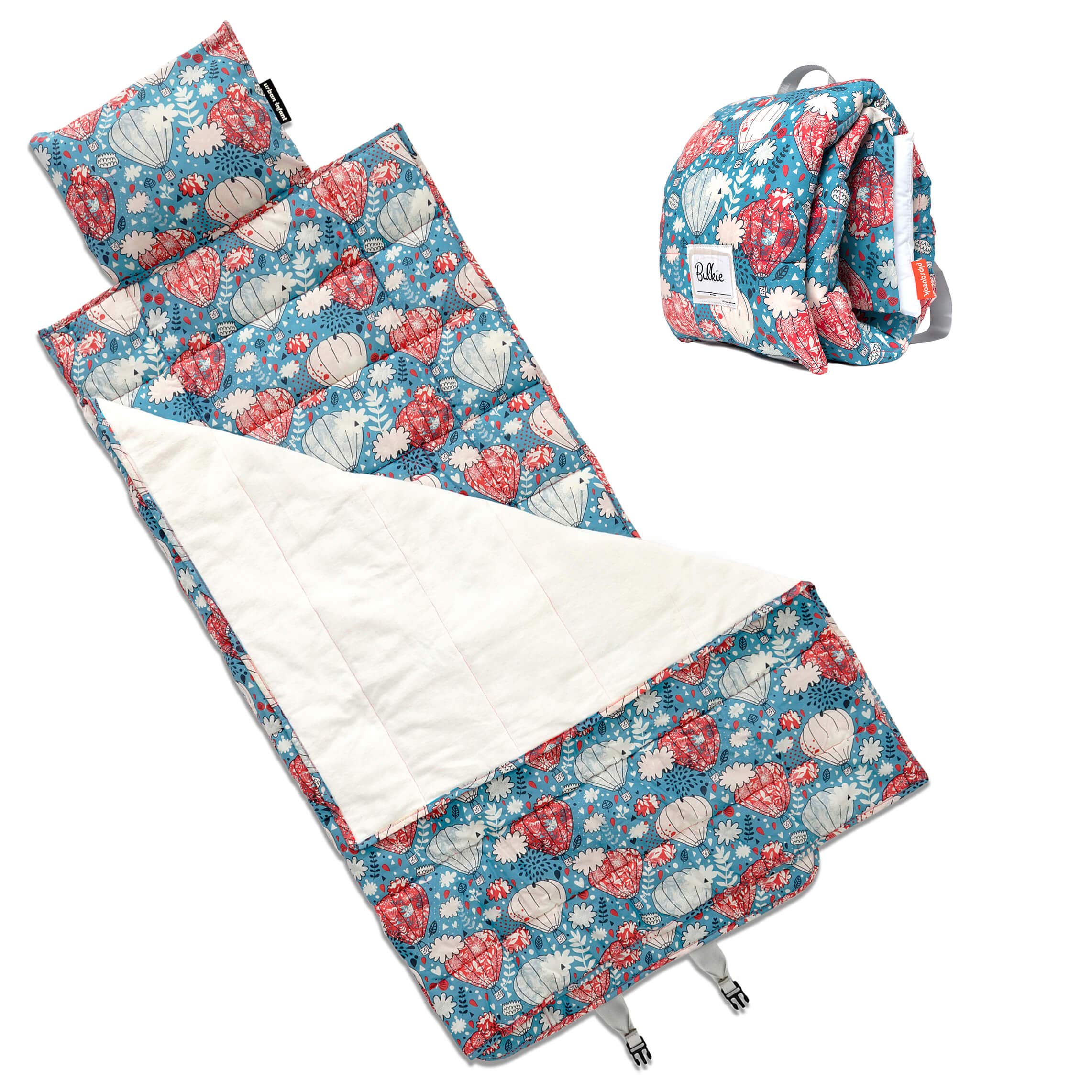 Urban Infant Bulkie Toddler Nap Mat - Portable Sleep Mat for Daycare & Preschool - Converts to Backpack - Perfect for Naptime, Travel & On-the-Go Comfort