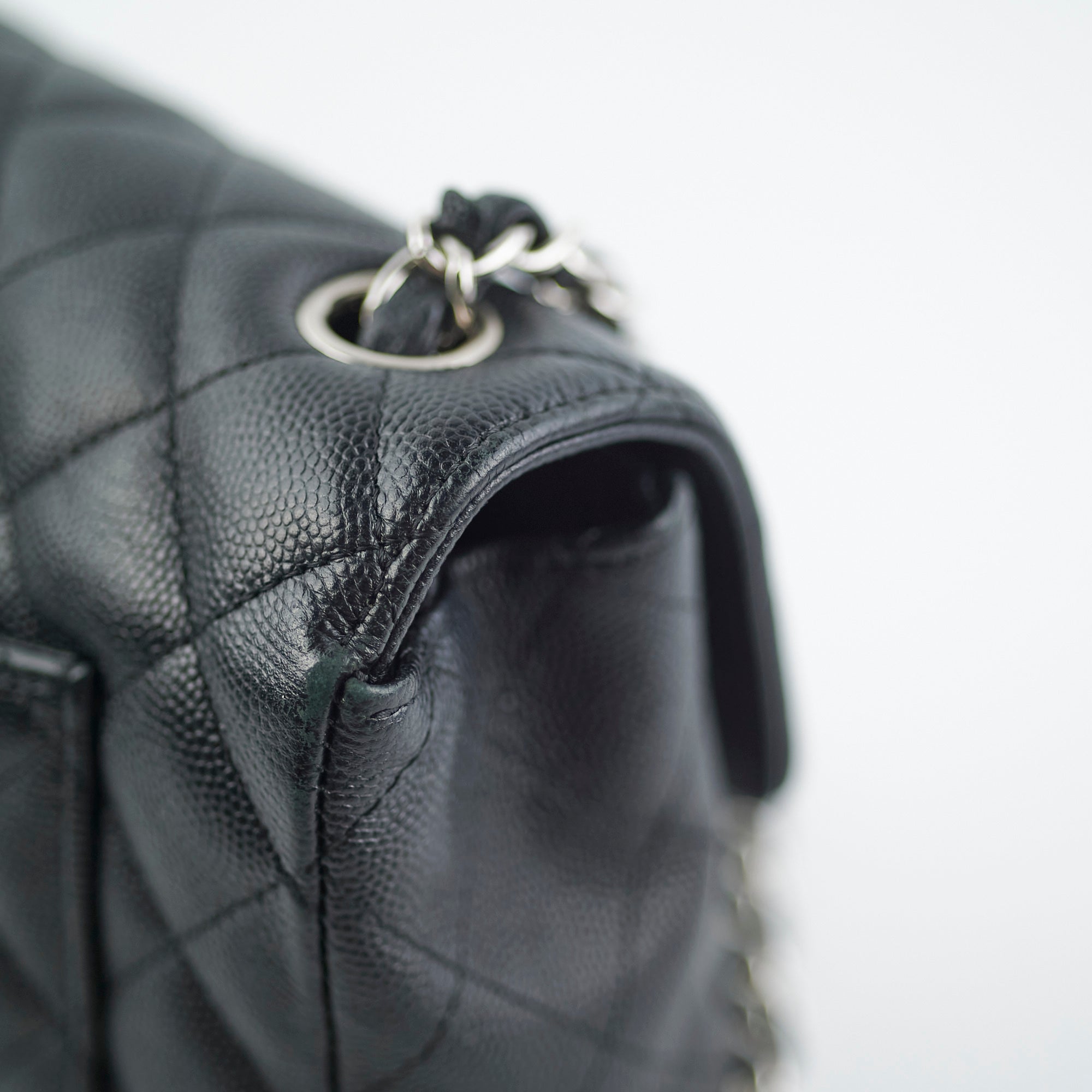 Chanel Mini Rectangular Black Caviar Leather Crossbody Bag with Edge Stitching - Luxury Designer Handbag for Women, Perfect for Date Night & Evening Events