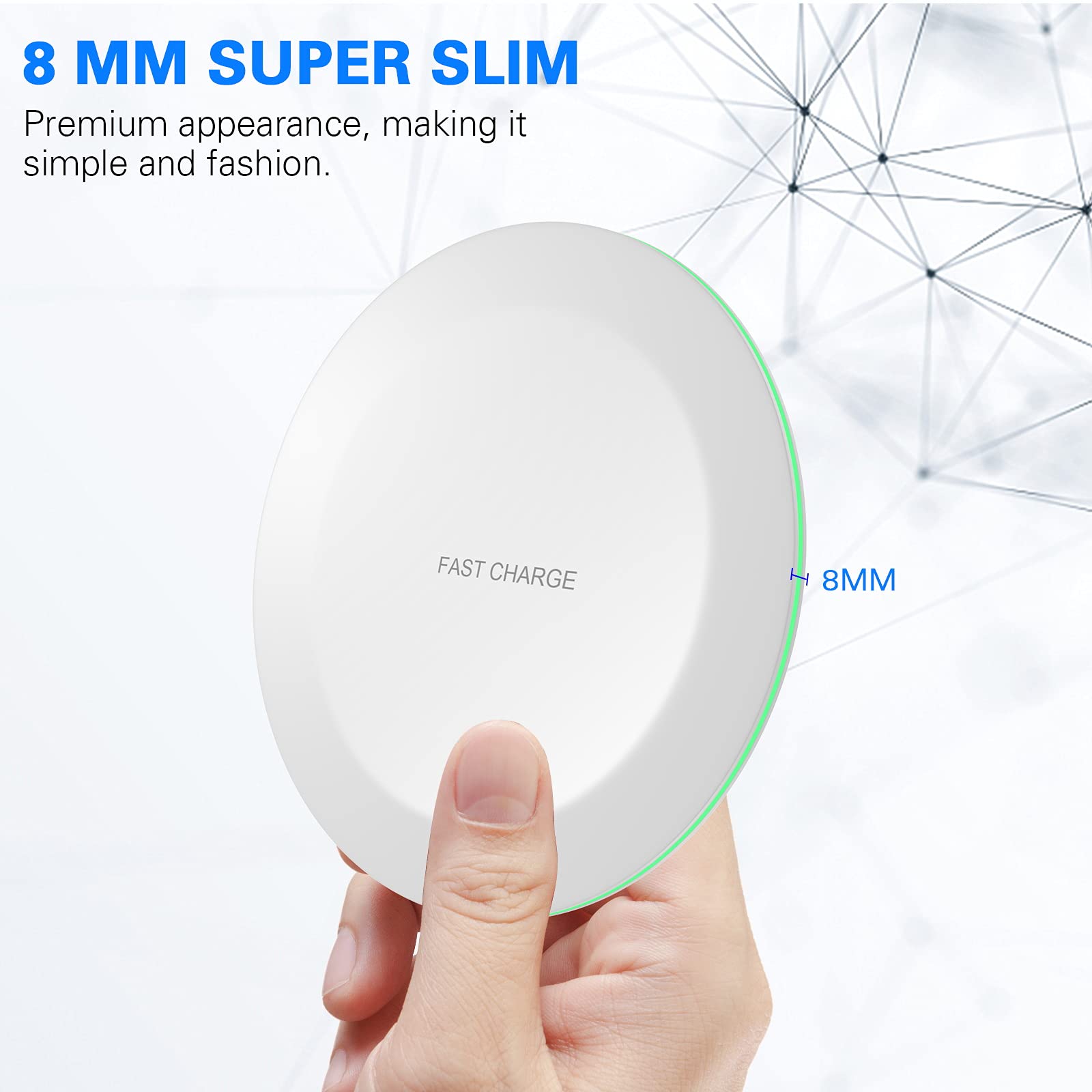 15W Fast Wireless Charger for Samsung Galaxy S7 Active - High-Speed Qi Charging Pad with Stable Efficiency, No AC Adapter Included | Perfect for Home, Office & Car Use