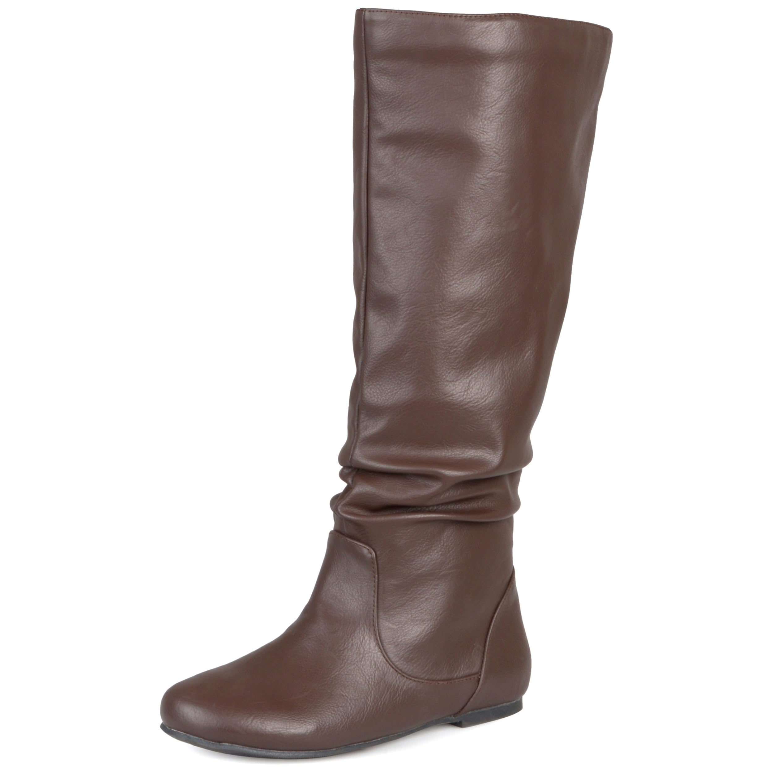 Journee Women's Jayne Round Toe Riding Boots - Comfortable Equestrian & Casual Boots for Everyday Wear | Perfect for Horseback Riding, Work & Winter Fashion