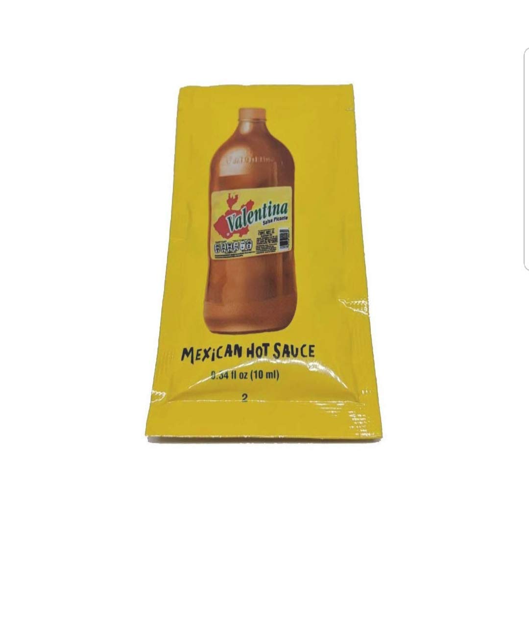TPS Valentina Hot Sauce Packets 0.34 fl oz (10ml) - Pack of 25 | Mexican Hot Sauce for Tacos, Nachos, Wings & More | Perfect for Restaurants, Catering & Home Use