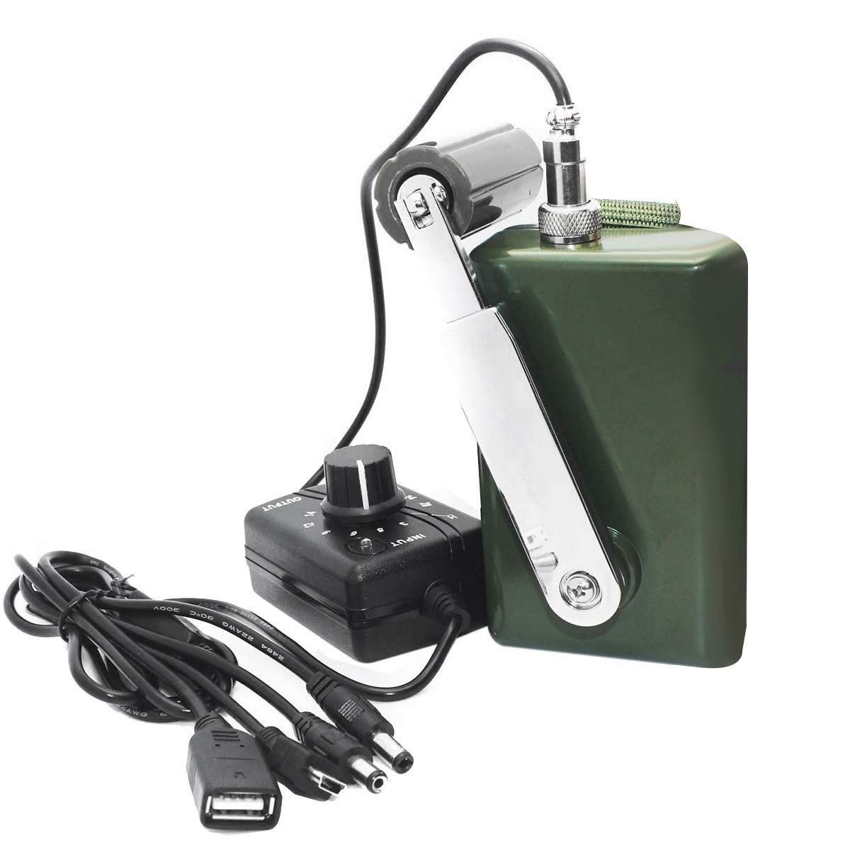 ZKS-KS Hand Crank Generator - 30W High Power Portable Charger with USB (0-28V) for Emergency & Outdoor Use - Charge Phones, Laptops & Devices During Camping, Hiking & Power Outages
