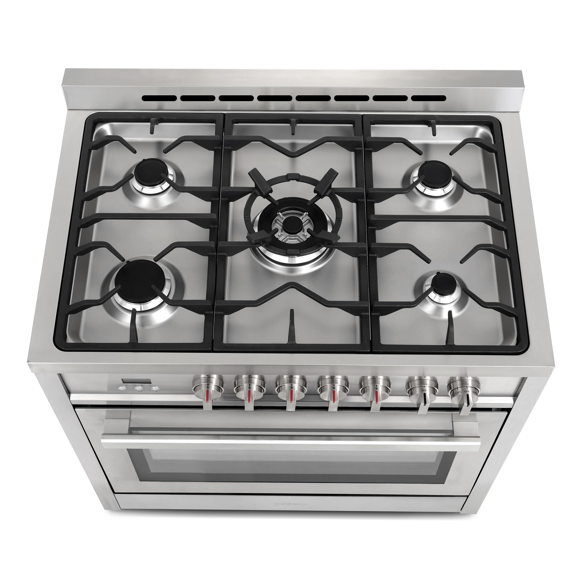 COSMO F965 36-inch Stainless Steel Dual Fuel Range - 3.8 cu. ft. Capacity, 5 Sealed Burners & 8-Function Convection Oven | Perfect for Home Chefs & Modern Kitchens