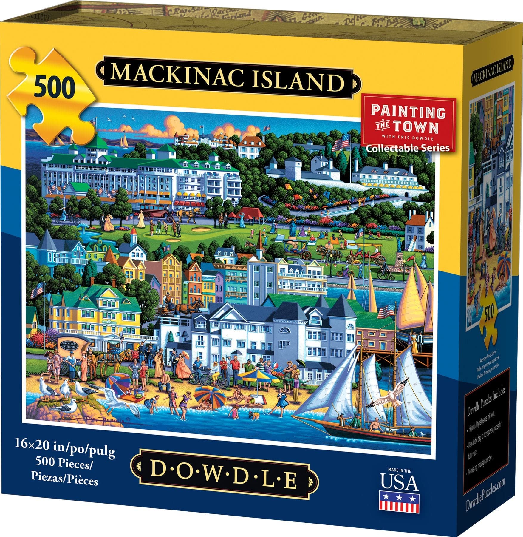 Dowdle 500 Piece Jigsaw Puzzle - Mackinac Island Scenic Landscape - Perfect for Family Game Night & Relaxation