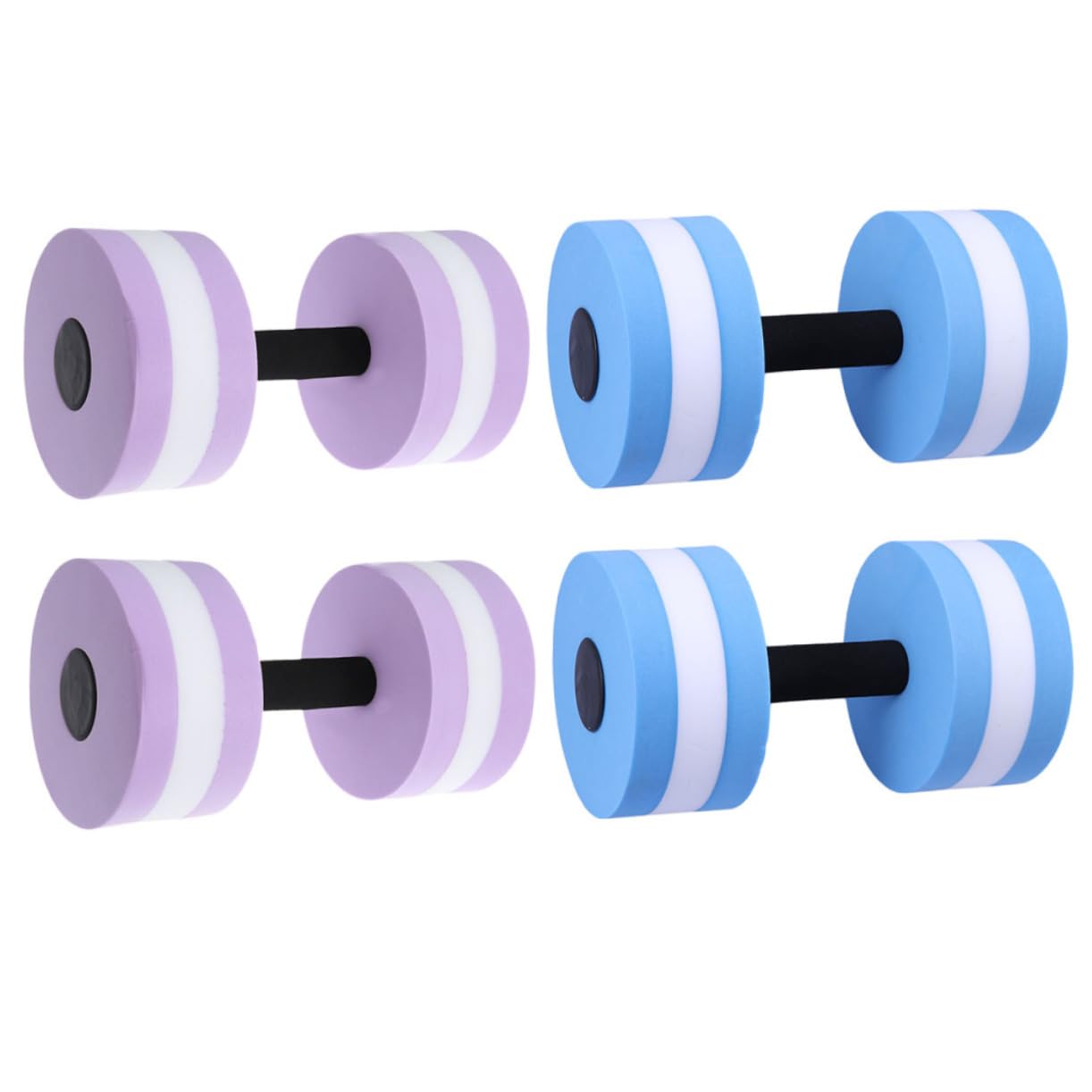 Milisten Floating Dumbbells for Water Fitness - 4 Piece Aquatic Dumbbell Set for Pool Workouts, Swimming & Hydrotherapy