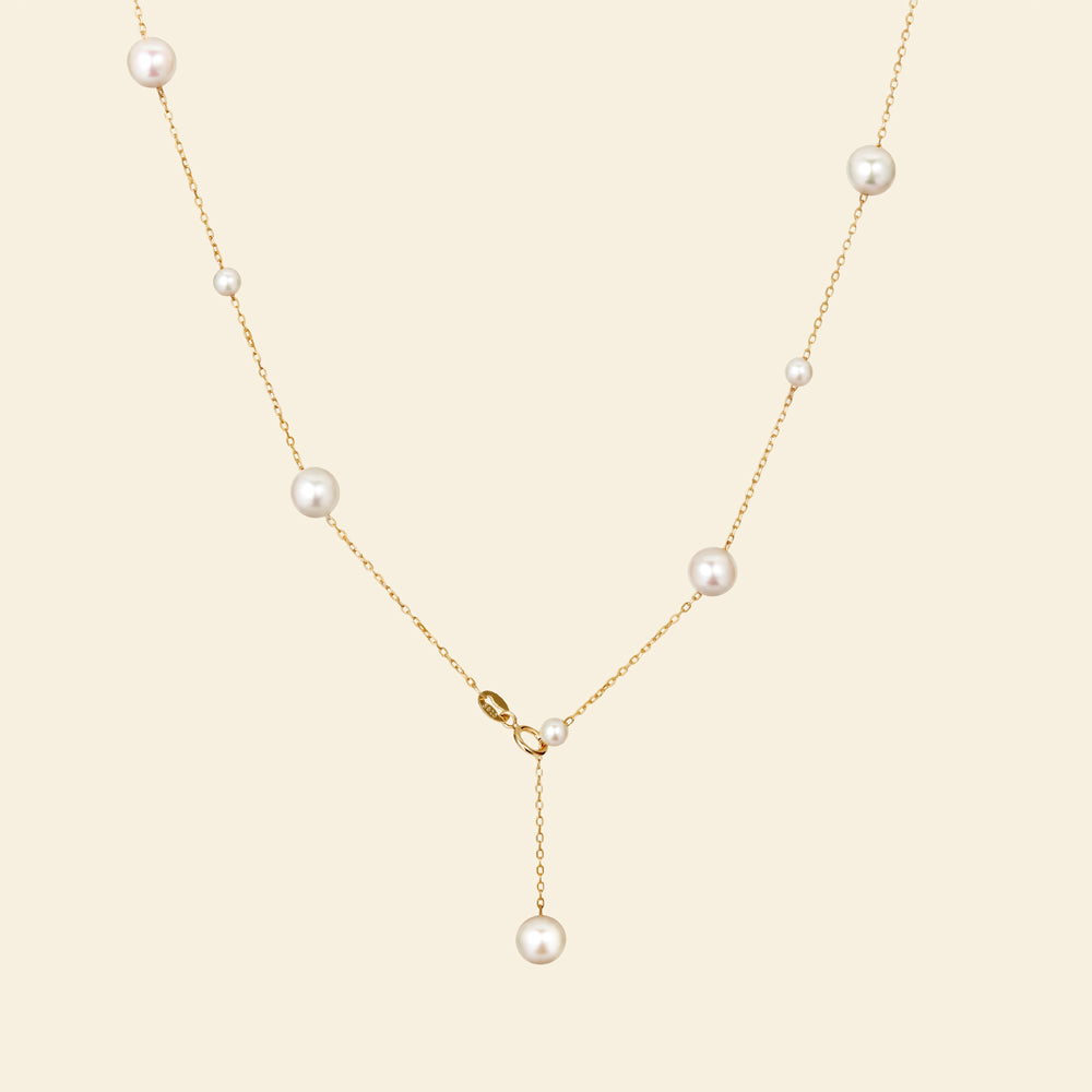 Starry Night AAA Freshwater Pearl Necklace for Women - Elegant 7-8mm Cultured Pearls Jewelry Gift for Birthday, Anniversary & Wedding | Perfect for Evening Parties, Date Nights & Special Occasions
