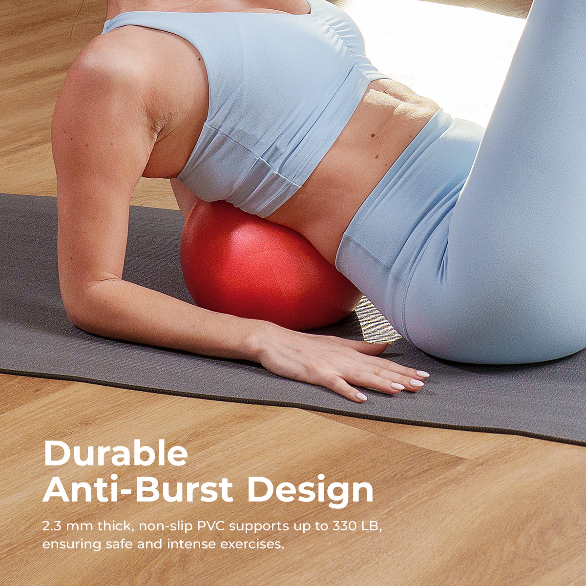 Premium 9-Inch Pilates Ball for Yoga, Core Workouts & Physical Therapy – High-Quality Exercise Ball for Home Gym & Fitness Training