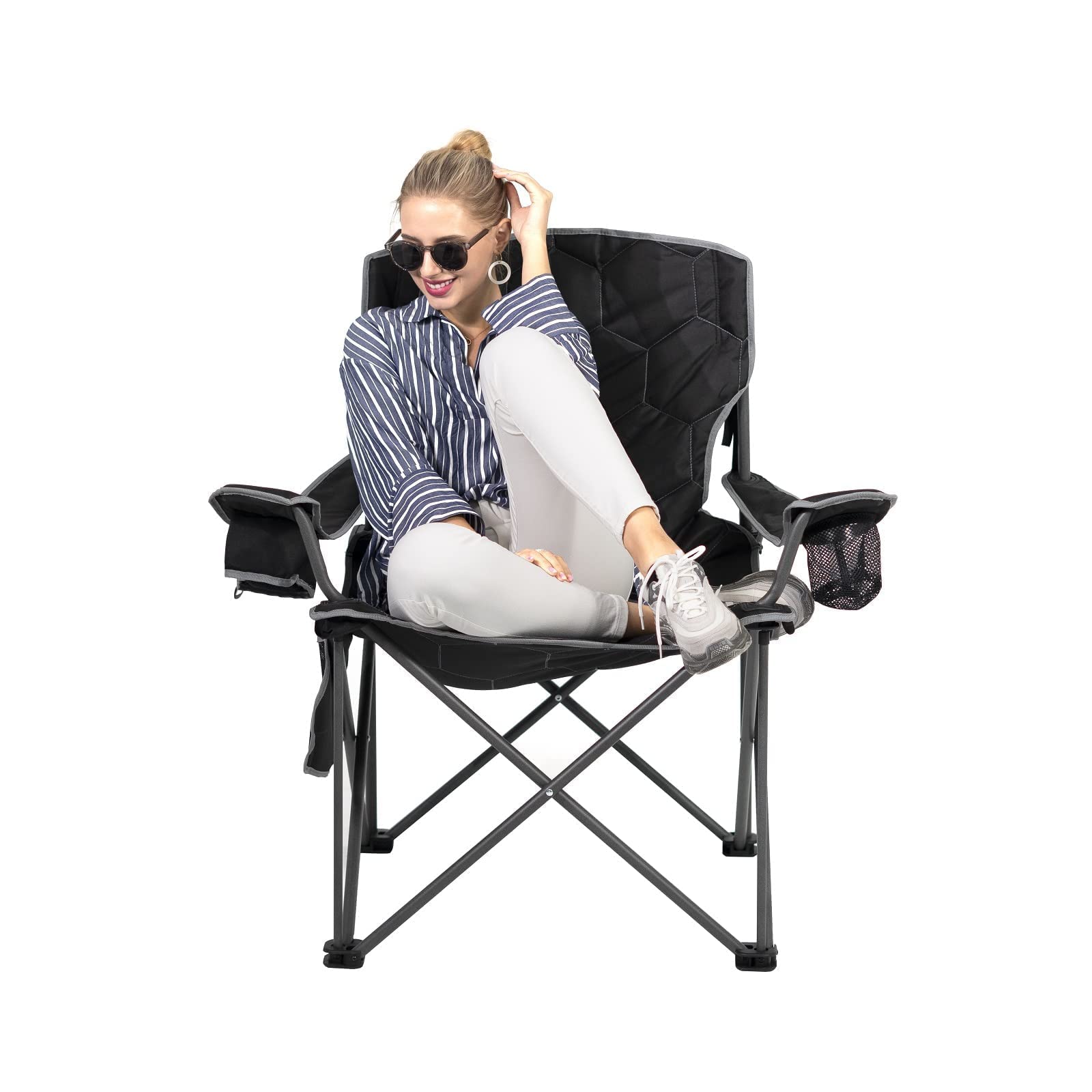 **SUNNYFEEL XXL Heavy Duty Oversized Camping Chair - 500 LB Capacity for Big & Tall Adults (6'4