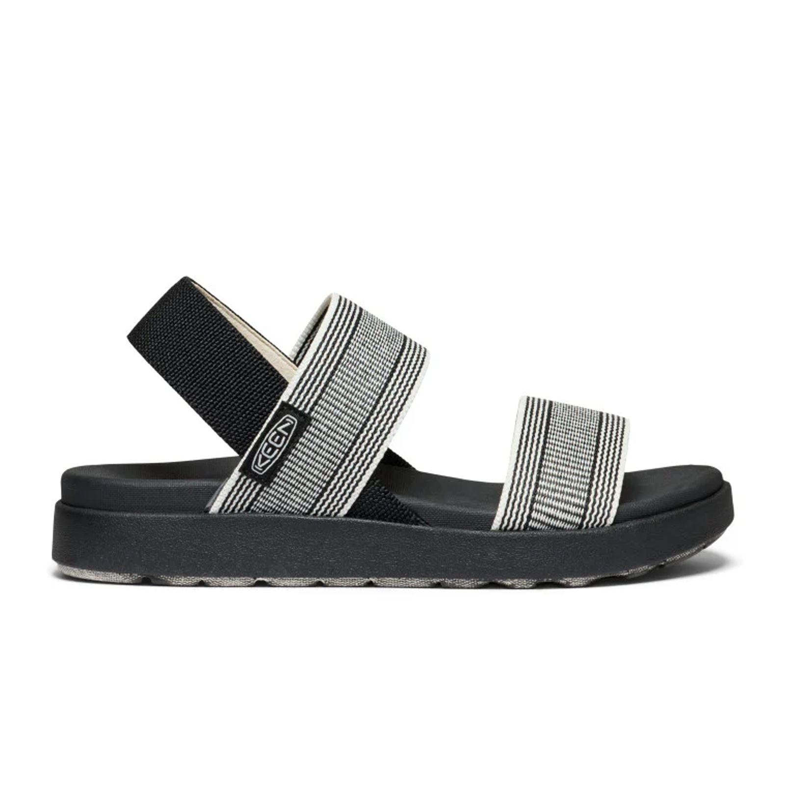 Keen Elle Backstrap Sandal for Women - Comfortable Black & Star White Hiking Sandals - Perfect for Outdoor Adventures, Beach Walks & Summer Travel