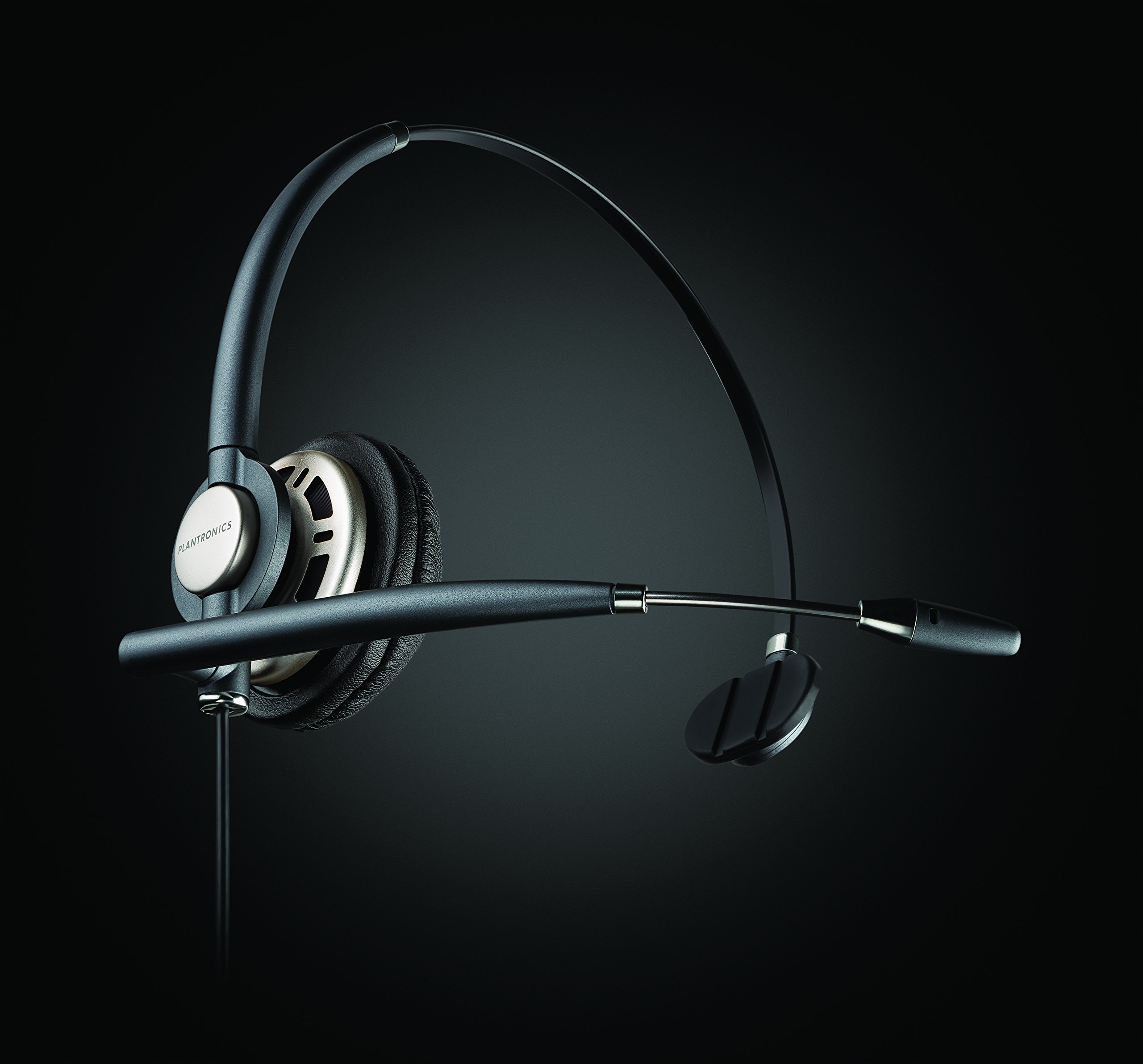 Plantronics EncorePro HW710D Over-the-Head Monaural Corded Headset with Noise Cancelling Microphone - Perfect for Call Centers, Office Communication & Remote Work