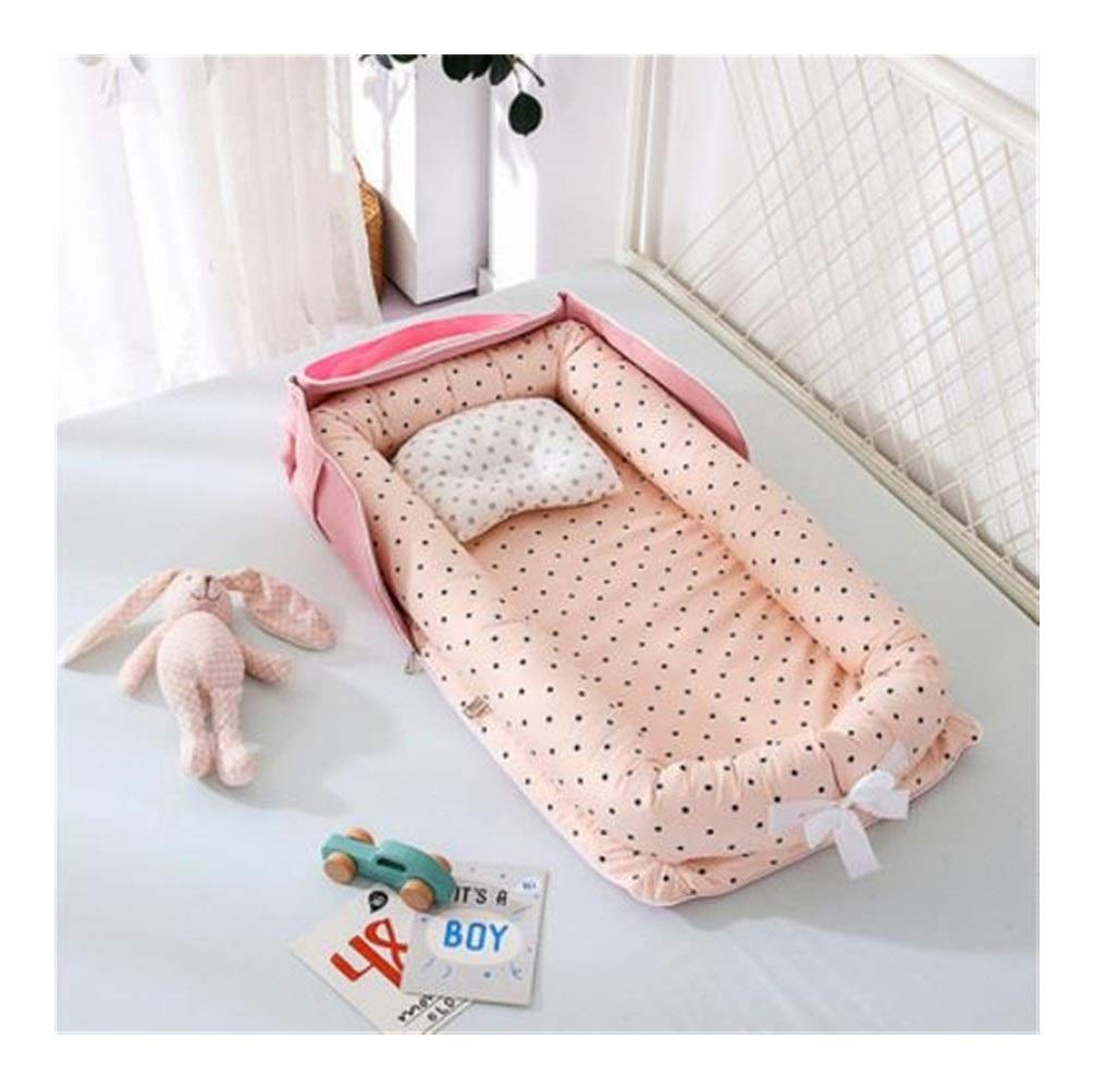 Adjustable Baby Nest - Soft, Breathable & Skin-Friendly Cotton Portable Crib for Newborns & Infants 0-24 Months (Girls & Boys) - Perfect for Co-Sleeping, Napping & Travel