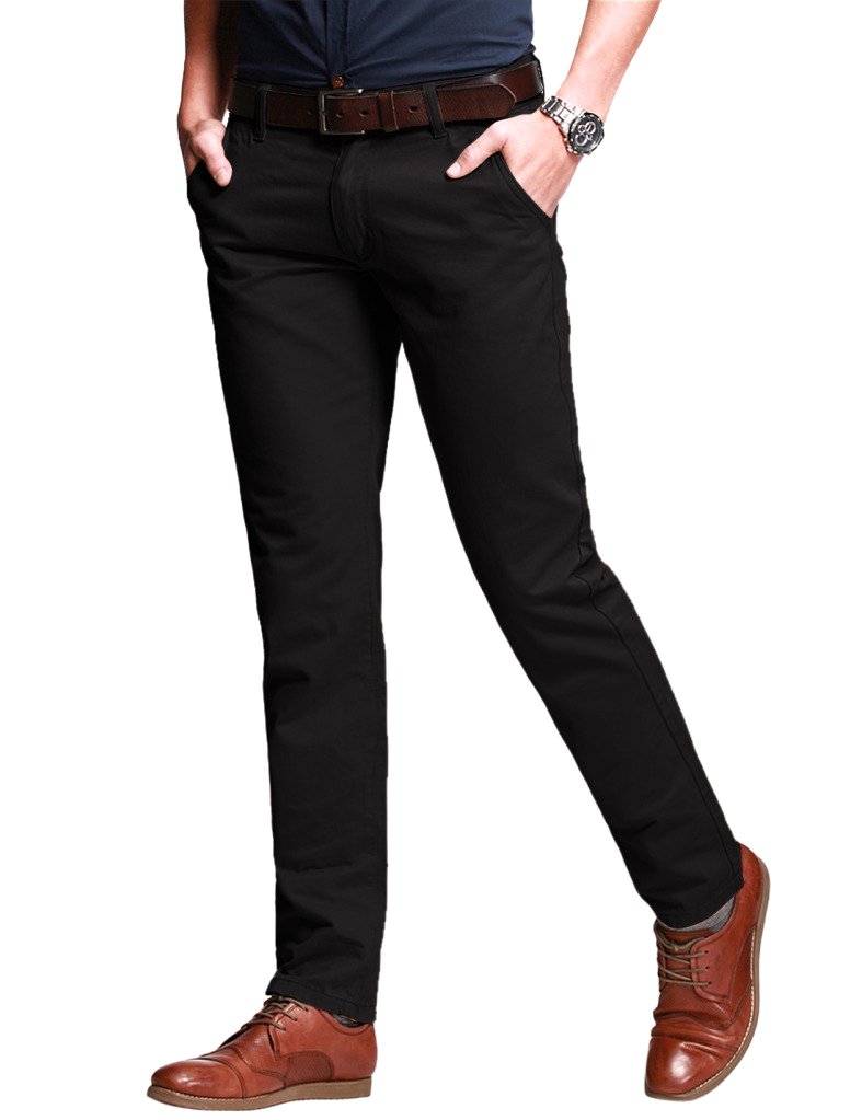 Men's Slim Fit Stretch Tapered Casual Pants - Comfortable & Stylish for Work, Travel & Everyday Wear