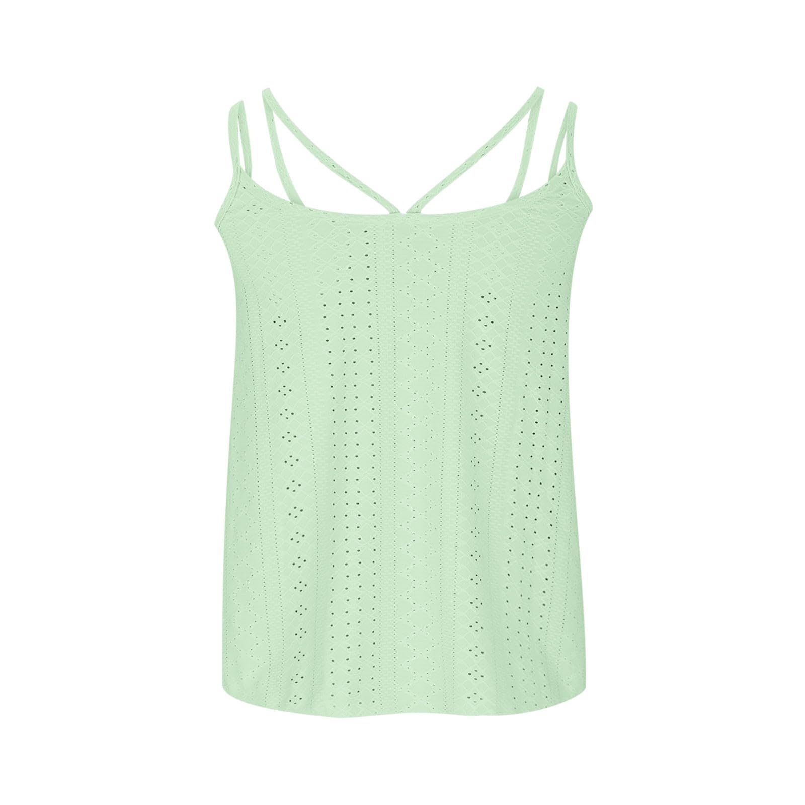 Women's Built-in Bra Tank Tops - Lightweight Summer Beach Shirts for Casual Wear