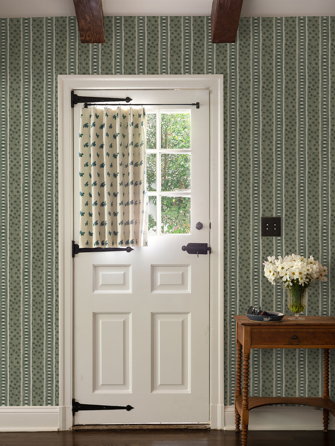 Nathan Turner Northstar Stripe Wallpaper - Premium Green Peel & Stick Wallpaper for Living Room, Bedroom, and Home Decor