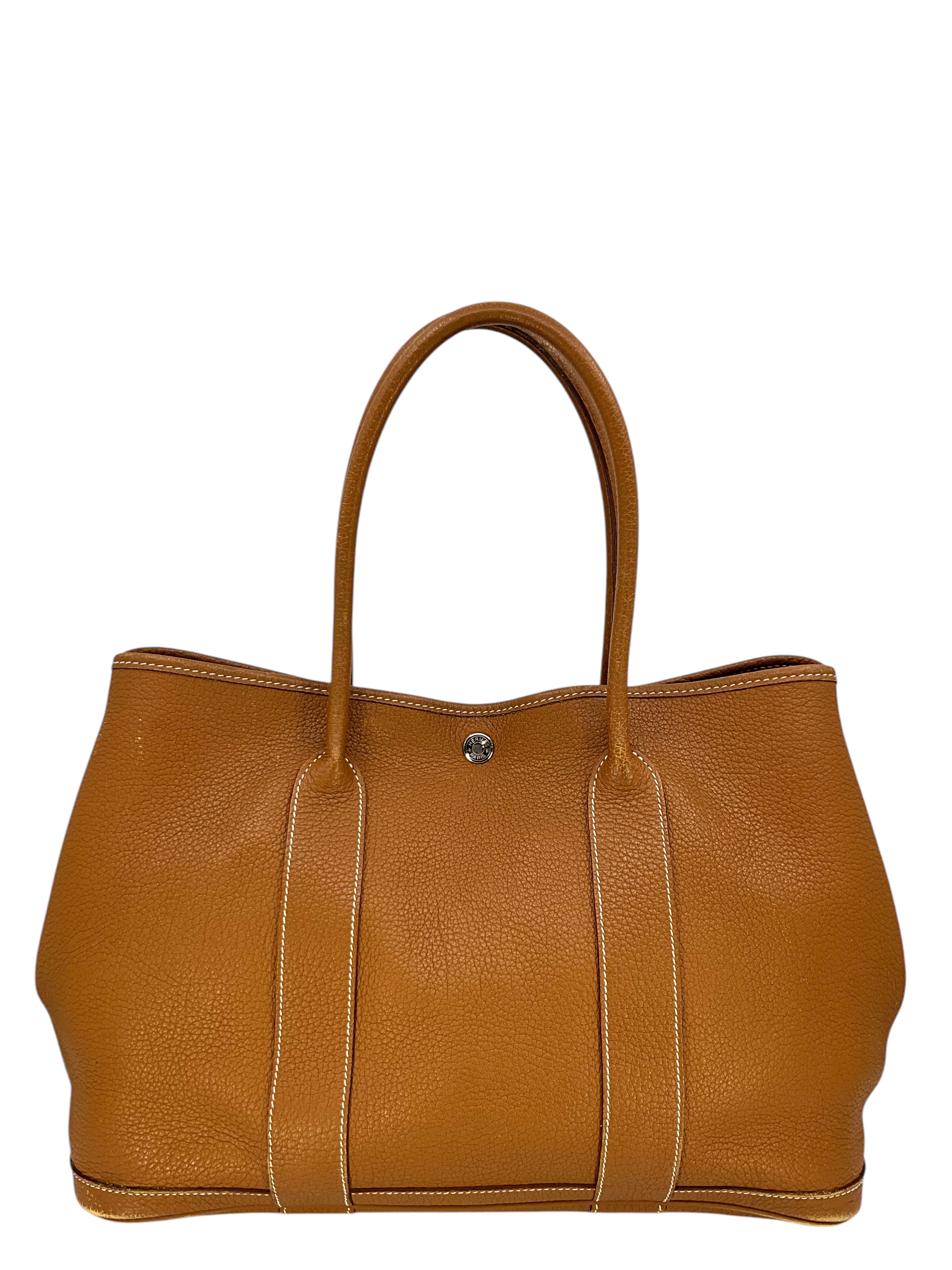 Authentic Hermes Calf Leather Garden Party Tote 36 Bag - Luxury Handbag for Women, Work, Travel & Everyday Use
