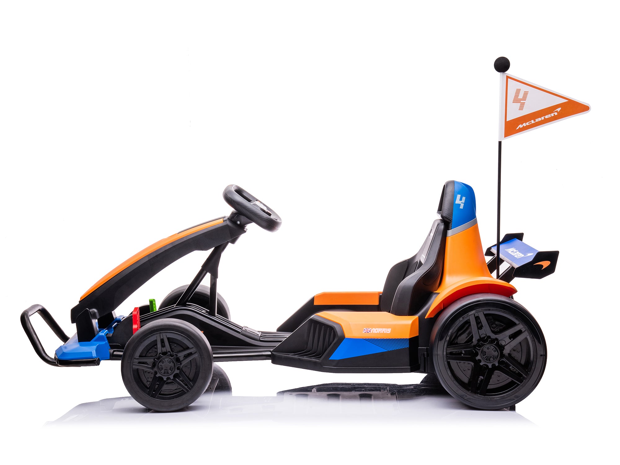 McLaren 24V Electric Drift Go Kart for Kids - High Speed Ride On Car with Remote Control, Orange | Perfect for Backyard Racing, Birthday Gifts & Outdoor Family Fun