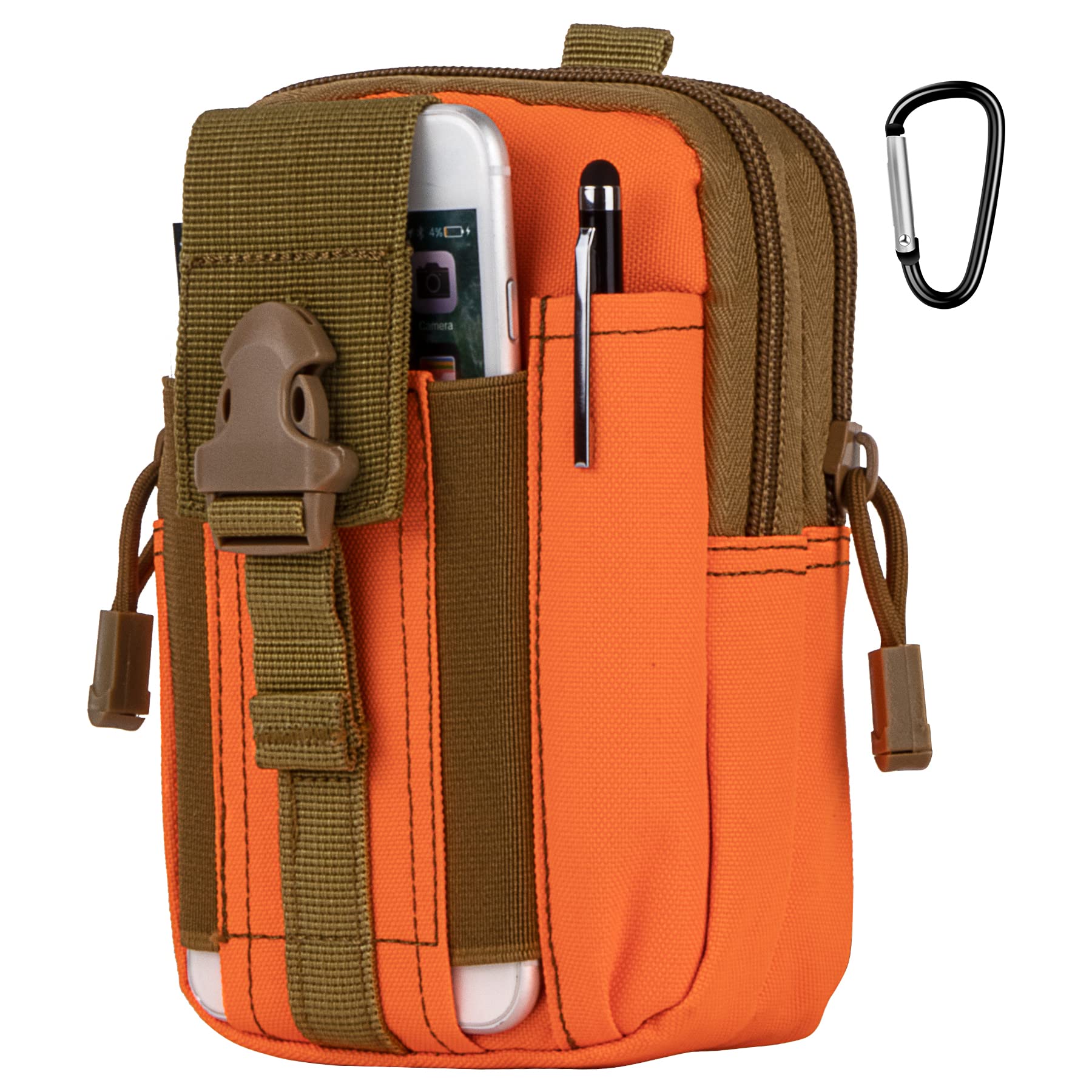 IronSeals Tactical MOLLE Pouch - Compact Utility Waist Bag & Phone Holster for iPhone 15 Pro Max/15 Pro/14 Plus/14 Pro Max/14/13 Pro Max/13 Pro/12 Pro Max/11 Pro Max (4.7