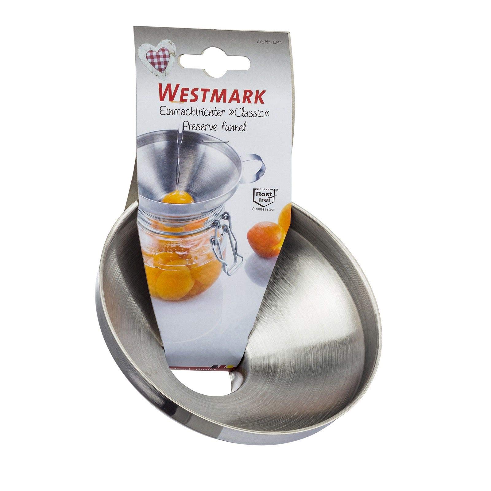 Westmark 12442270 Stainless Steel Preserve Funnel - Classic Kitchen Tool for Canning, Jams, and Homemade Preserves