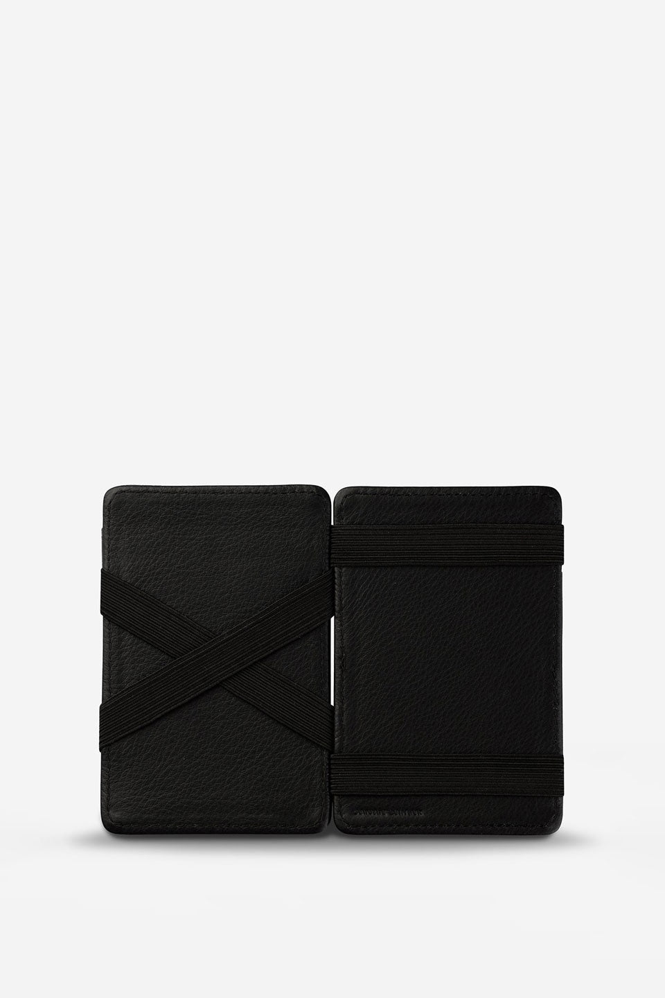 Flip Two Sided Black Leather Wallet Card Holder - Slim RFID Blocking Minimalist Wallet for Men & Women - Perfect for Travel, Business Cards, and Everyday Use