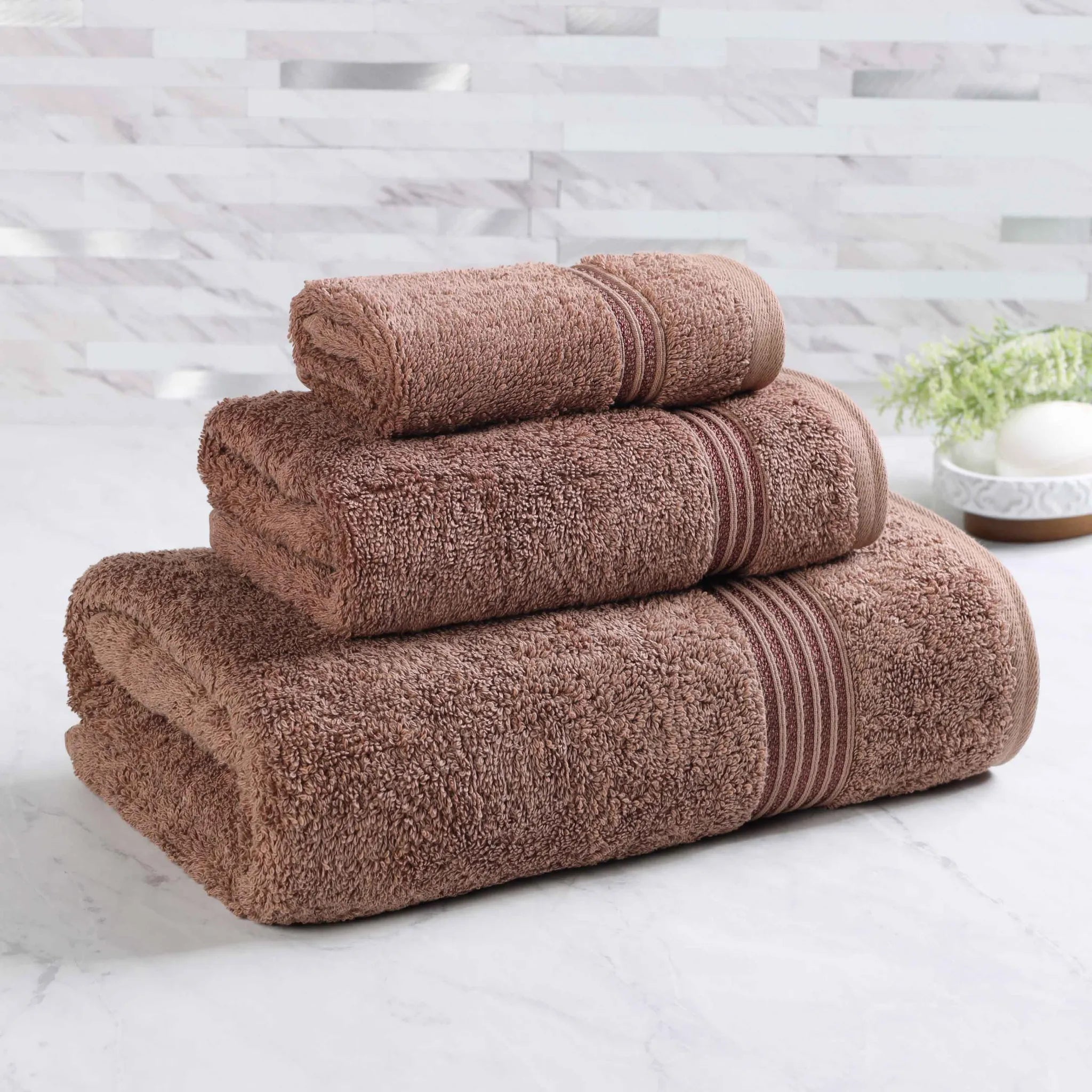 Premium Egyptian Cotton Plush 3-Piece Luxury Bath Towel Set - Ultra Absorbent & Soft for Spa, Bathroom & Hotel Use
