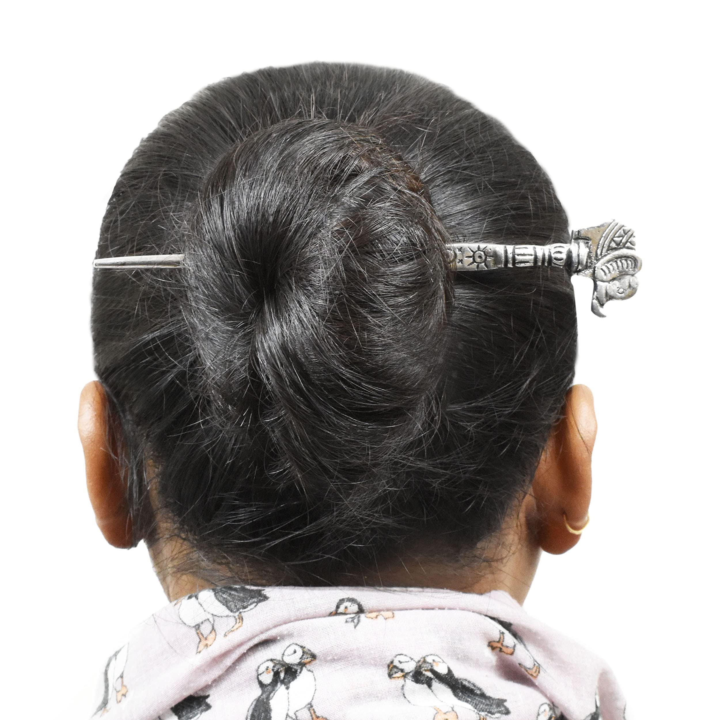 Elegant Women's Metal Elephant Hair Sticks - Vintage Hair Chopsticks for Updos, Buns & Braids - Perfect for Weddings, Parties & Everyday Styling