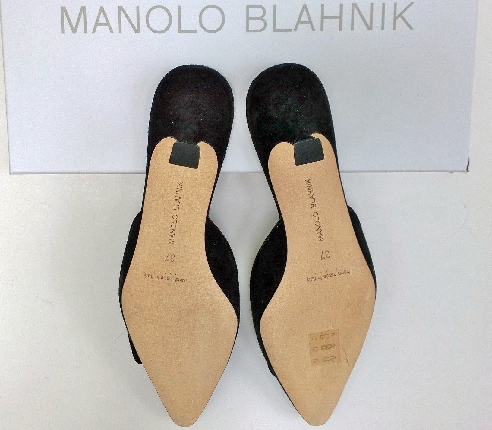 Manolo Blahnik Maysale 50 Black Suede Square Bucke Mules - Women's Luxury High Heel Slides for Party & Evening Wear - Comfortable Designer Shoes for Weddings, Date Nights & Special Occasions