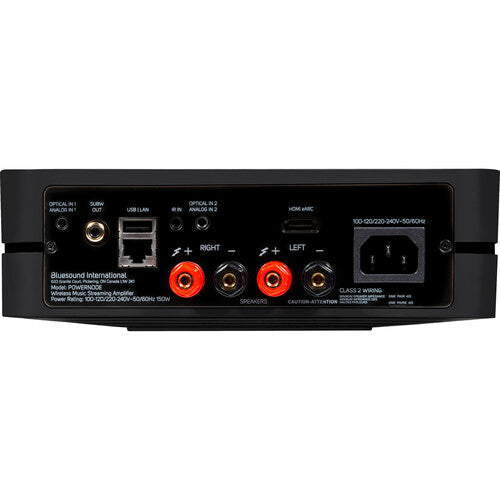 Bluesound PowerNode N330 Streaming Amplifier - Hi-Fi Wireless Audio System for Home Theater & Multi-Room Music (Black) | Perfect for Living Rooms, Bedrooms & Home Offices
