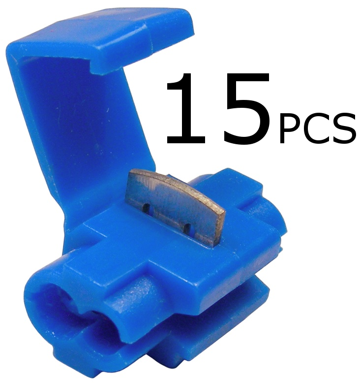 PM V1560PT Quick Splice Connectors - Pack of 15 - Electrical Wire Terminals for Automotive & Home Wiring Projects
