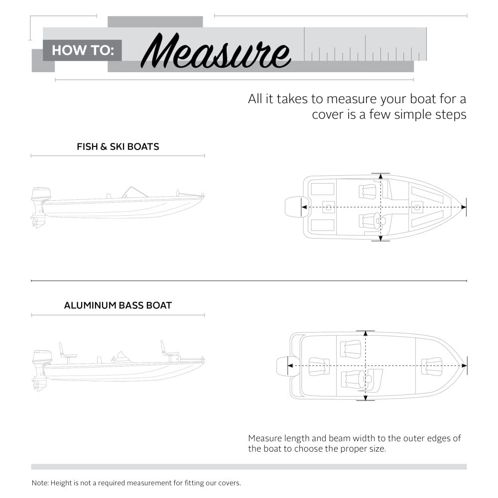 Stellex All Seasons Boat Cover for 16' - 18.5' Boats | Fade-Resistant Polyester Fabric | Trailerable Protection | Perfect for Outdoor Storage & Marine Use