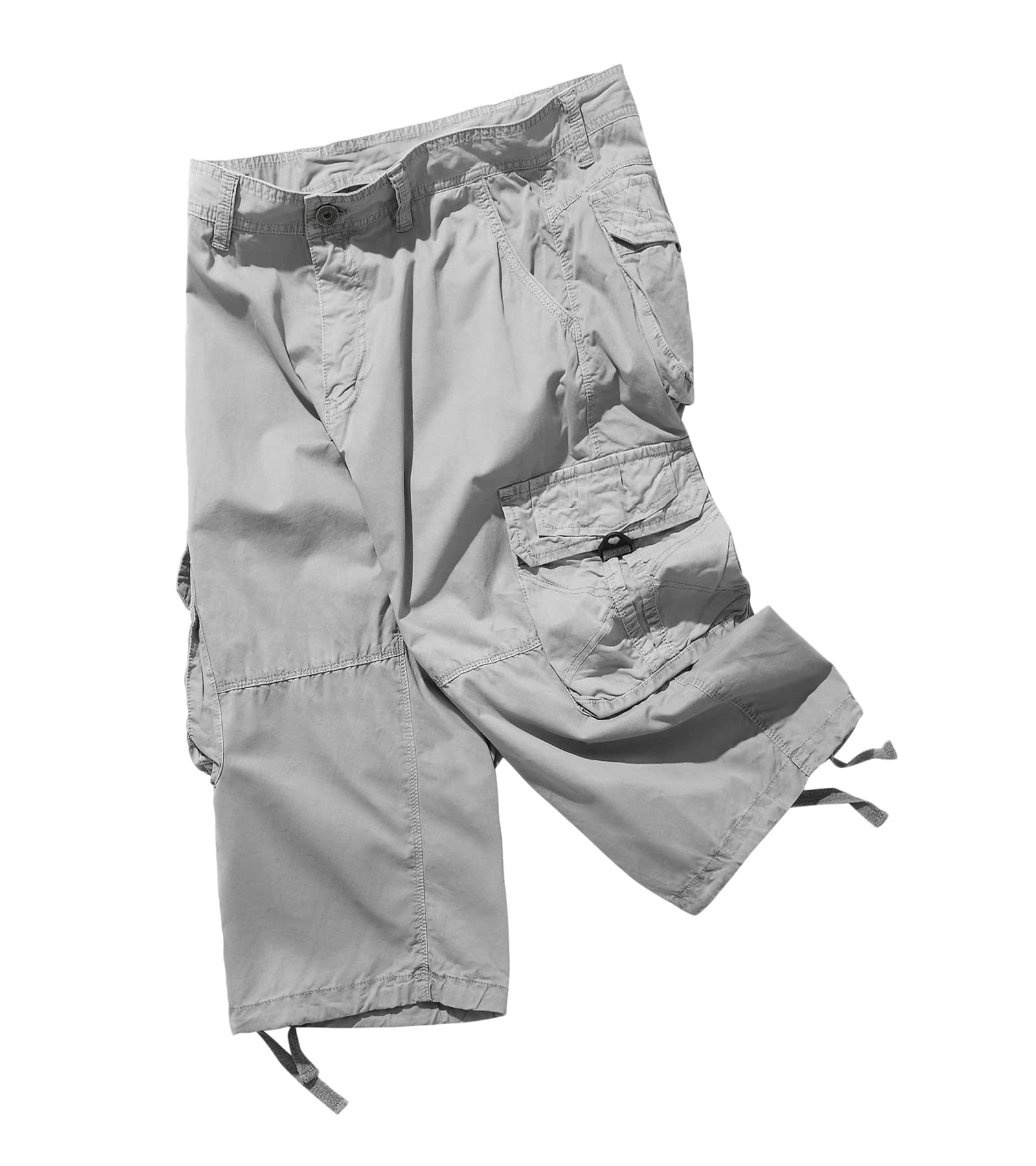 Men's 3/4 Length Cargo Shorts - Below The Knee Casual & Utility Shorts for Outdoor Activities, Hiking, Travel and Summer Wear