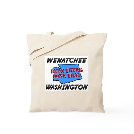 Wenatchee Washington Been There Done That Tote Bag - Natural Canvas Reusable Grocery Shopping Bag - Perfect for Farmers Markets, Beach Trips & Daily Errands