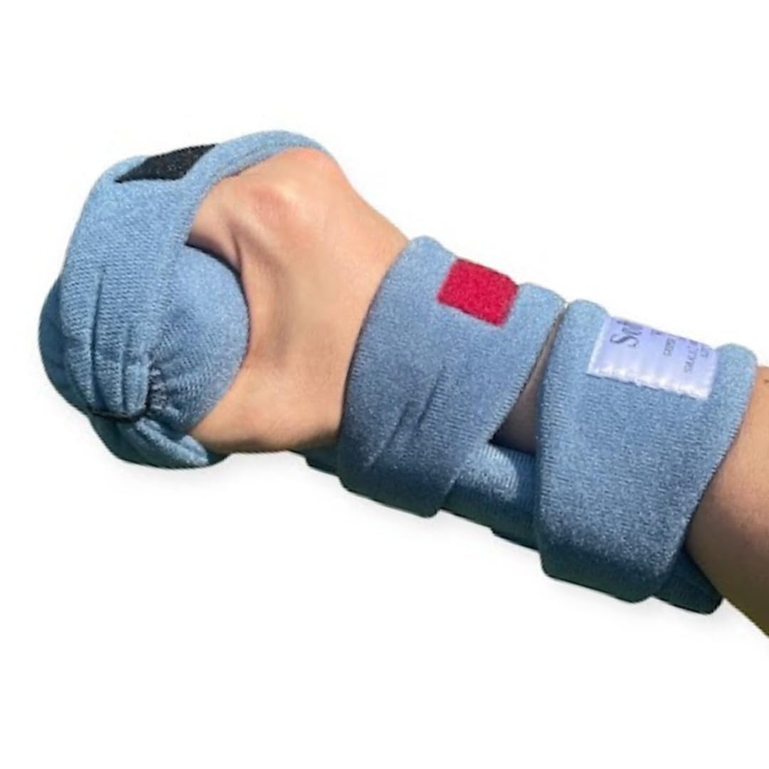 WHFO Grip Orthosis - Lightweight Wrist, Hand & Finger Support Brace for Arthritis & Contractures | Adjustable Bend-to-Fit Design | Static & Progressive Extension Therapy | Color-Coded Straps | Small Right Hand | Ideal for Daily Activities, Typing & Post-Surgery Recovery