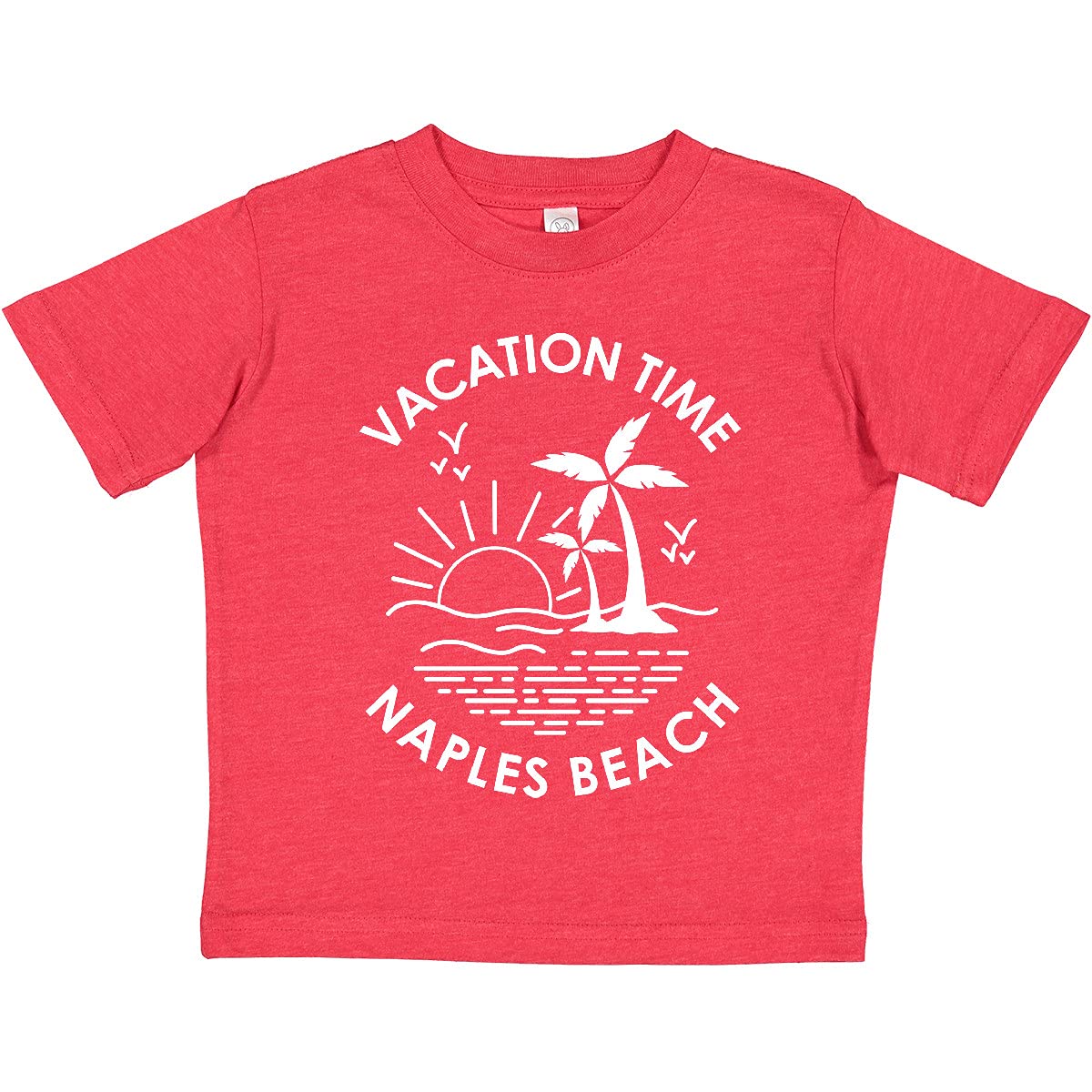 Inktastic Vacation Time in Naples Beach Toddler T-Shirt - Cute Summer Outfit for Boys & Girls - Perfect Beach Trip, Family Vacation & Holiday Gift