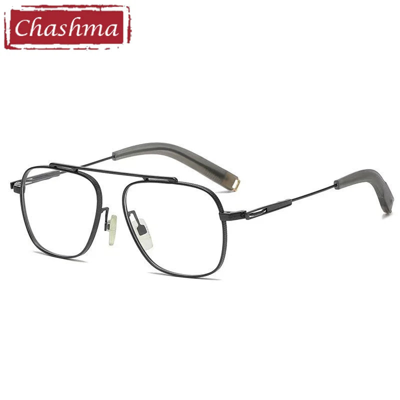 Unisex Titanium Full Rim Square Eyeglasses 44105 - Stylish & Durable for Men & Women - Perfect for Reading, Work & Fashion Accessories
