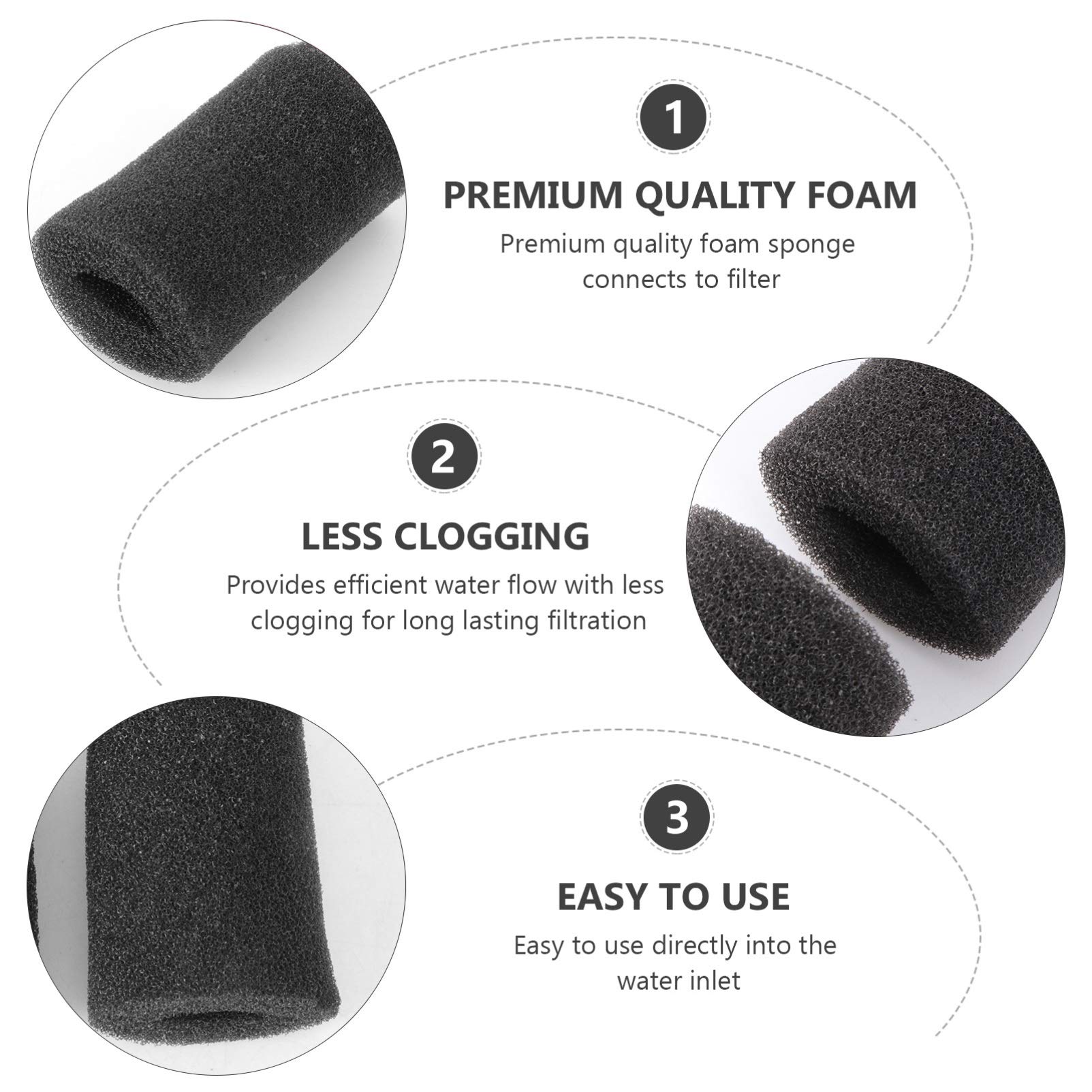 Balacoo Aquarium Sponge Roll - 2 Pack Pre-Foam Sponge Filter Media for Fish Tank, Aquarium Intake Cover, Biological Filtration (Perfect for Freshwater & Saltwater Tanks, Shrimp Breeding, and Betta Fish Habitats)