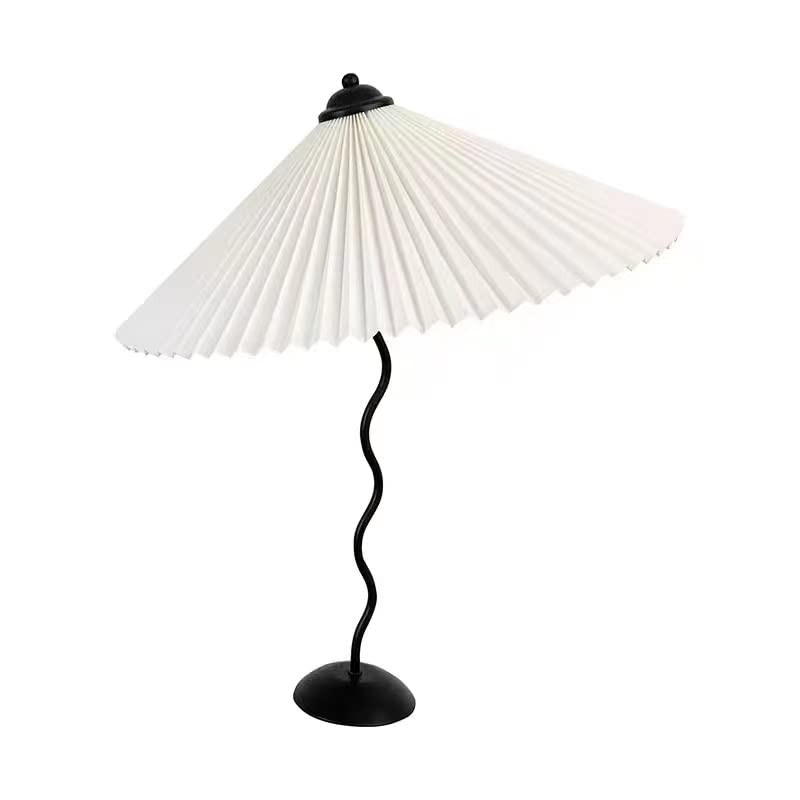 SOOSING Pleated Floor Lamp - 3 Color Dimmable LED Floor Light, Vintage Retro Bedside Lamp for Bedroom, Living Room, Office Decor (Small Size, Beige) - Perfect for Reading, Relaxing & Creating Cozy Ambiance