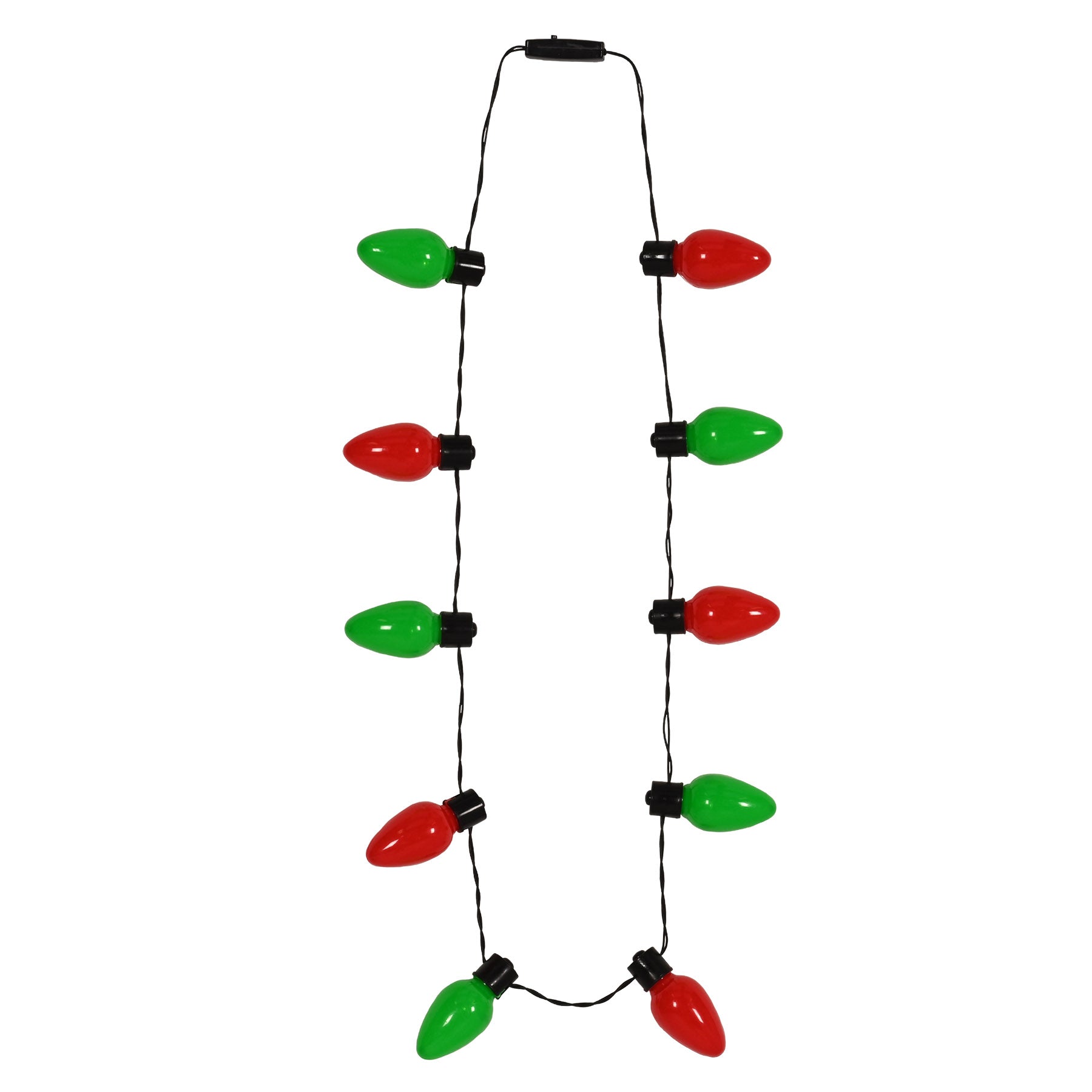 12 Pack Beistle Light Up Christmas Light Bulb Necklaces - Battery Operated LED Holiday Party Favors for Christmas Tree Decorations, Office Parties & Festive Celebrations