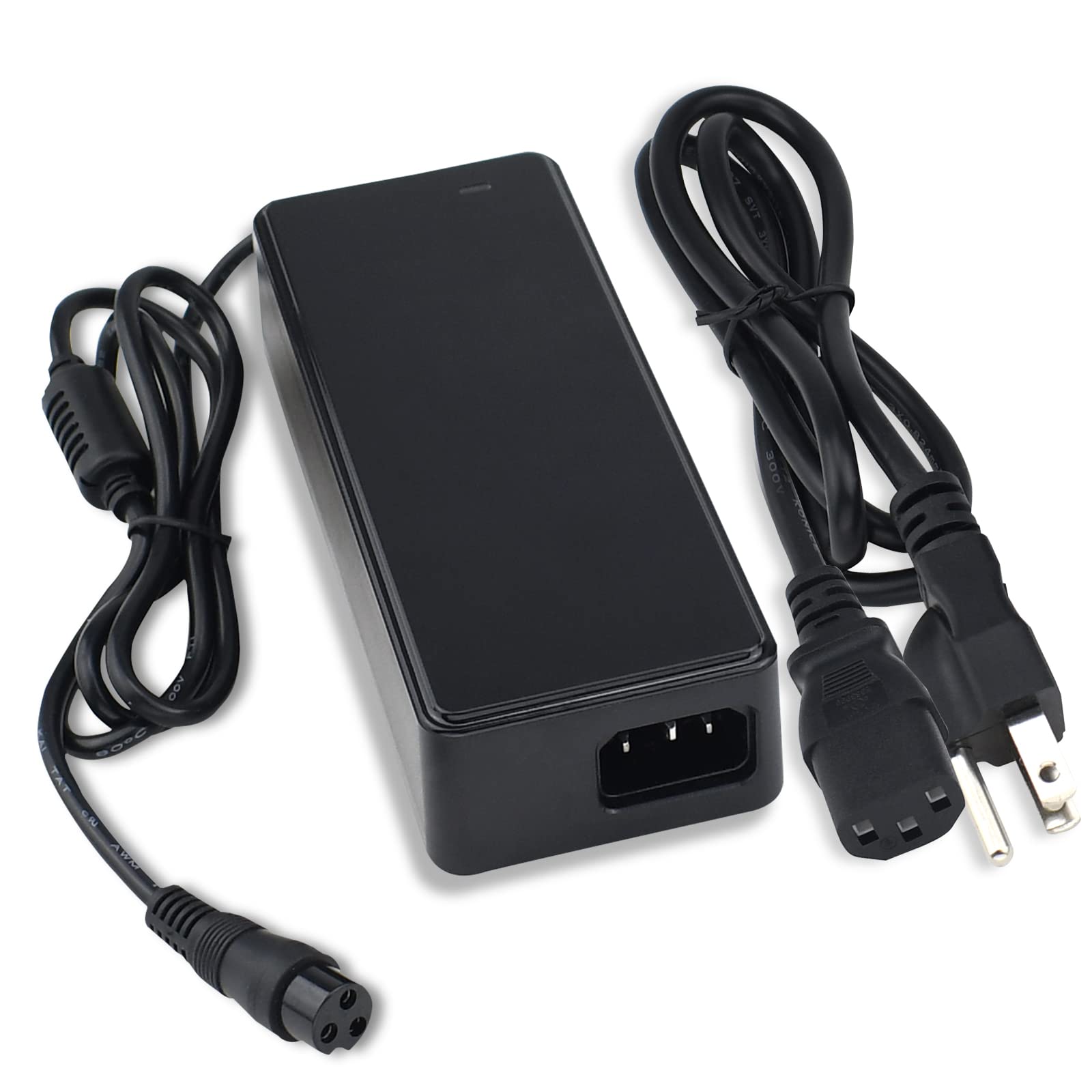 54.6V 2A Electric Scooter Charger with M16 Connector - Replacement Charger for 13S 48V Lithium Li-ion Batteries - 3 Prong GX16 Power Adapter - Perfect for Xiaomi, Segway & Razor E-Scooters