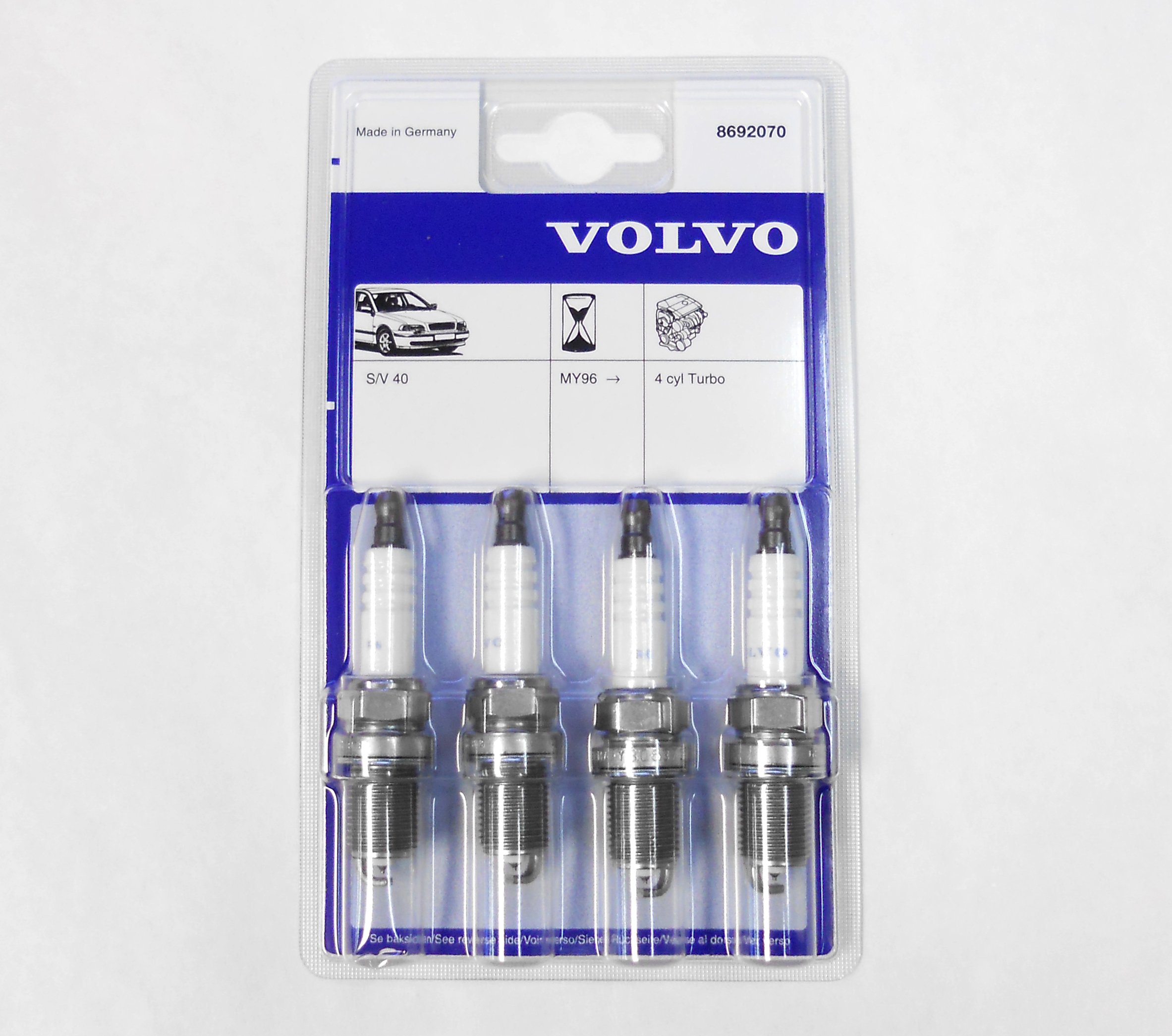 Genuine Volvo OEM Spark Plugs Set - Compatible with S40 & V40 Models - Premium Performance for Smooth Engine Operation - Ideal for Daily Commuting & Long Road Trips